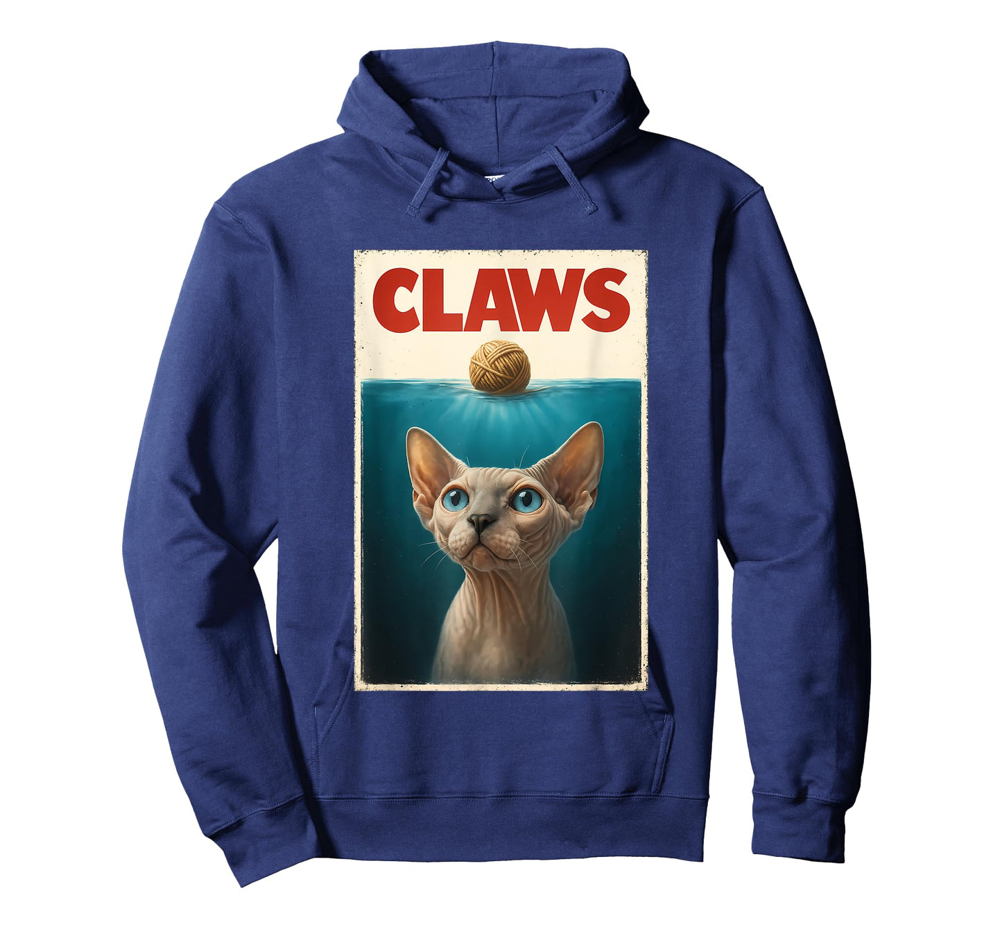 Funny Sphynx Cat CLAWS Yarn Ball Top Kitten Men Women Kids T-Shirt