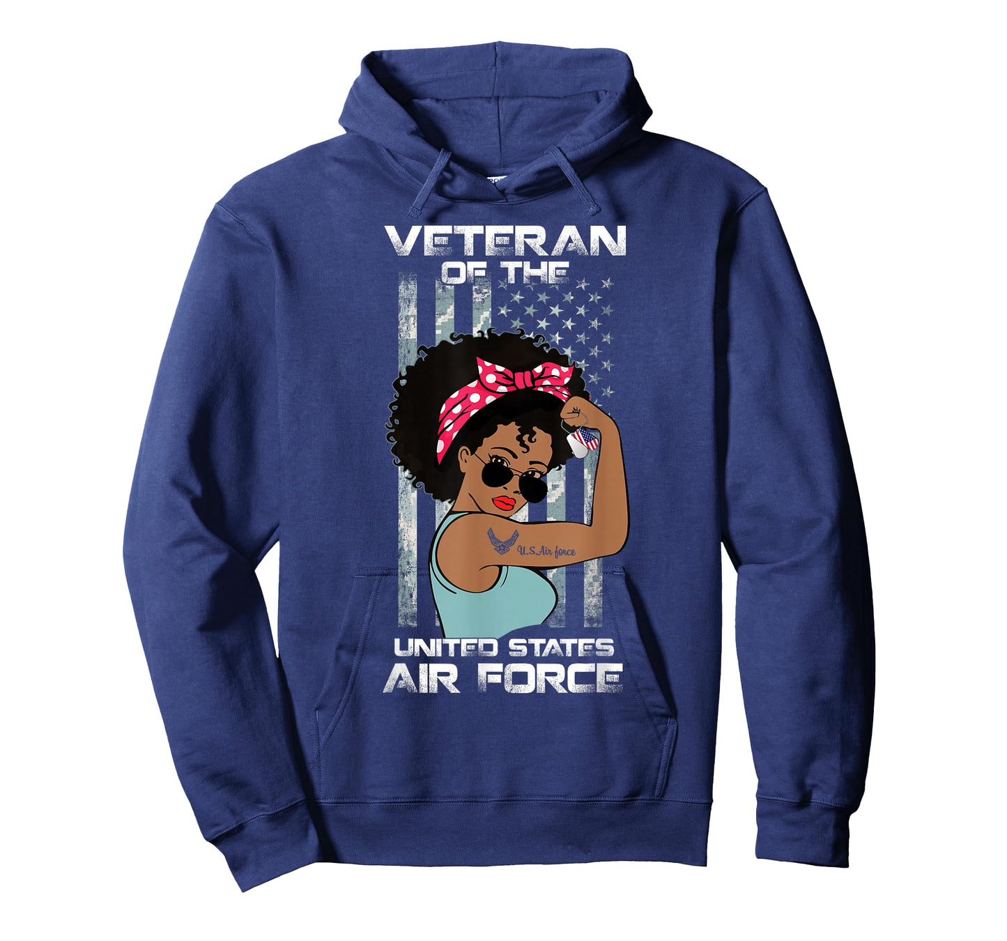 African American Air Force Veteran Female Shirt Melanin USAF T-Shirt