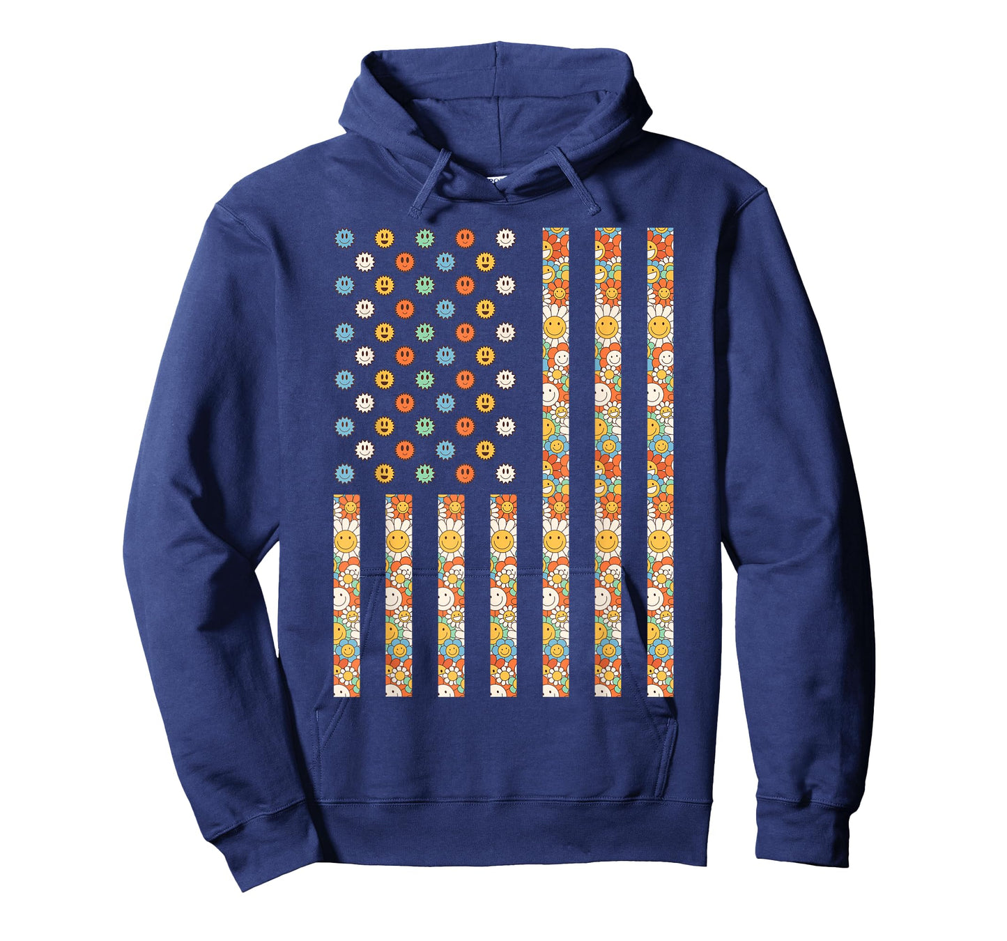 Hippy USA Outfit American Flag Hippie 1960s 1970s USA Groovy T-Shirt
