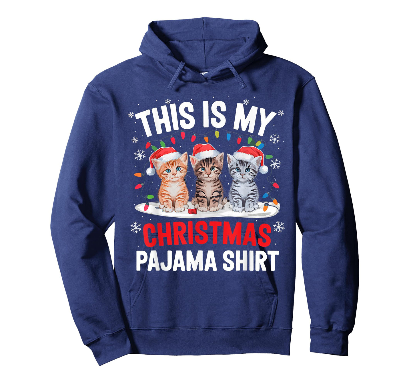 This Is My Christmas Pajama Shirt Cat Lover Meow Kitty Xmas T-Shirt