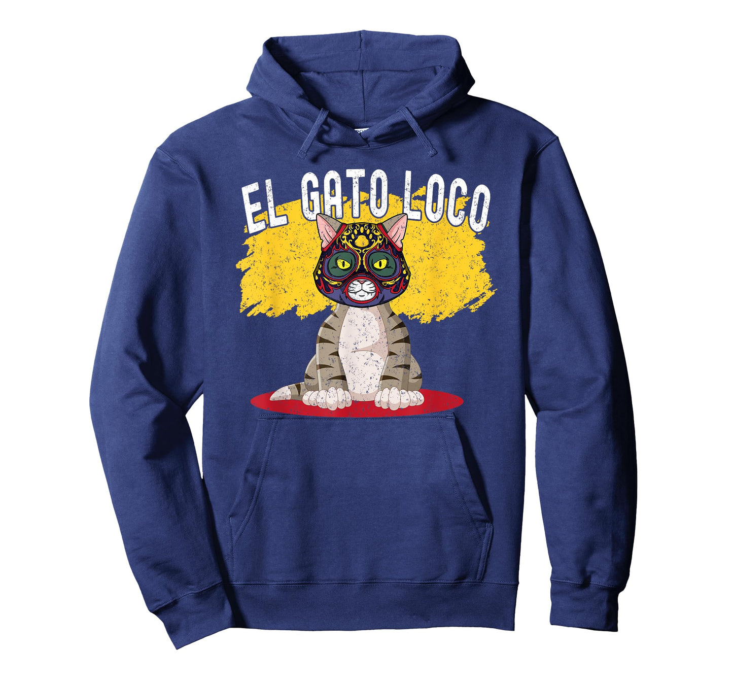 Cat Wrestling El Gato Loco Funny Crazy Mexican Cat Men Women T-Shirt