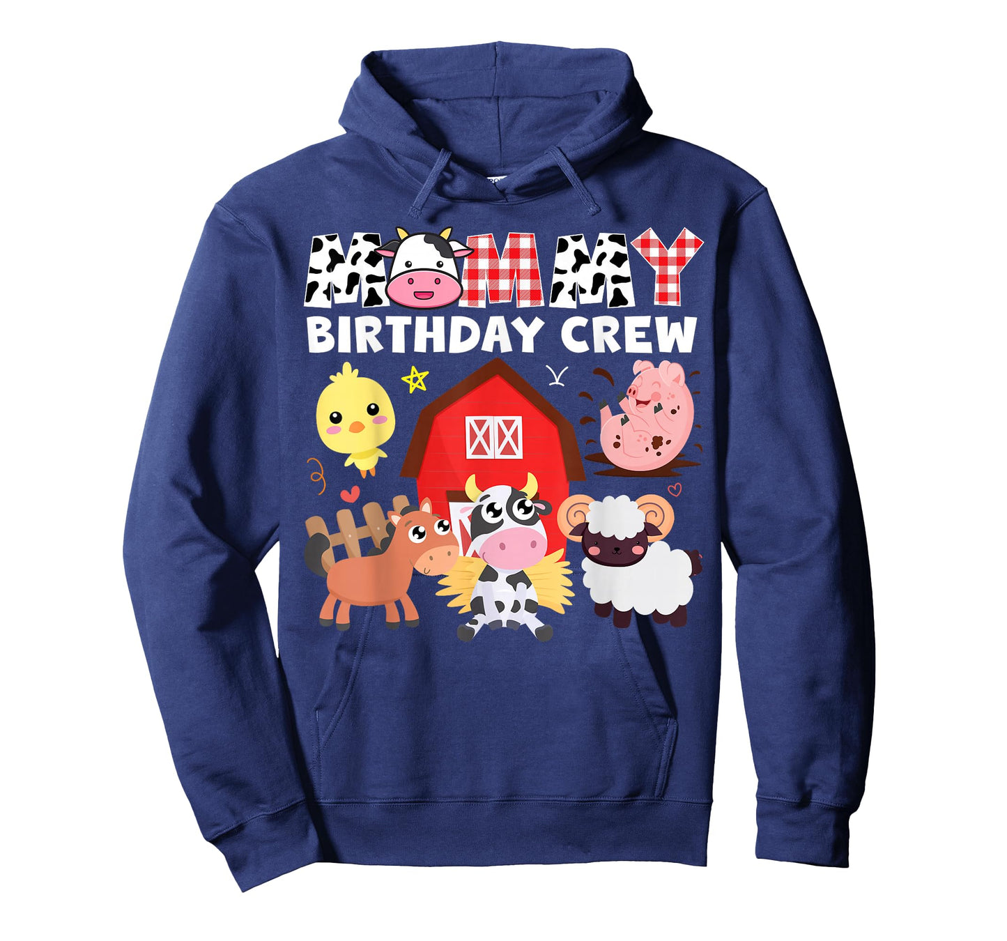Cow Mommy Birthday Crew Farm Theme Animals Birthday Party T-Shirt