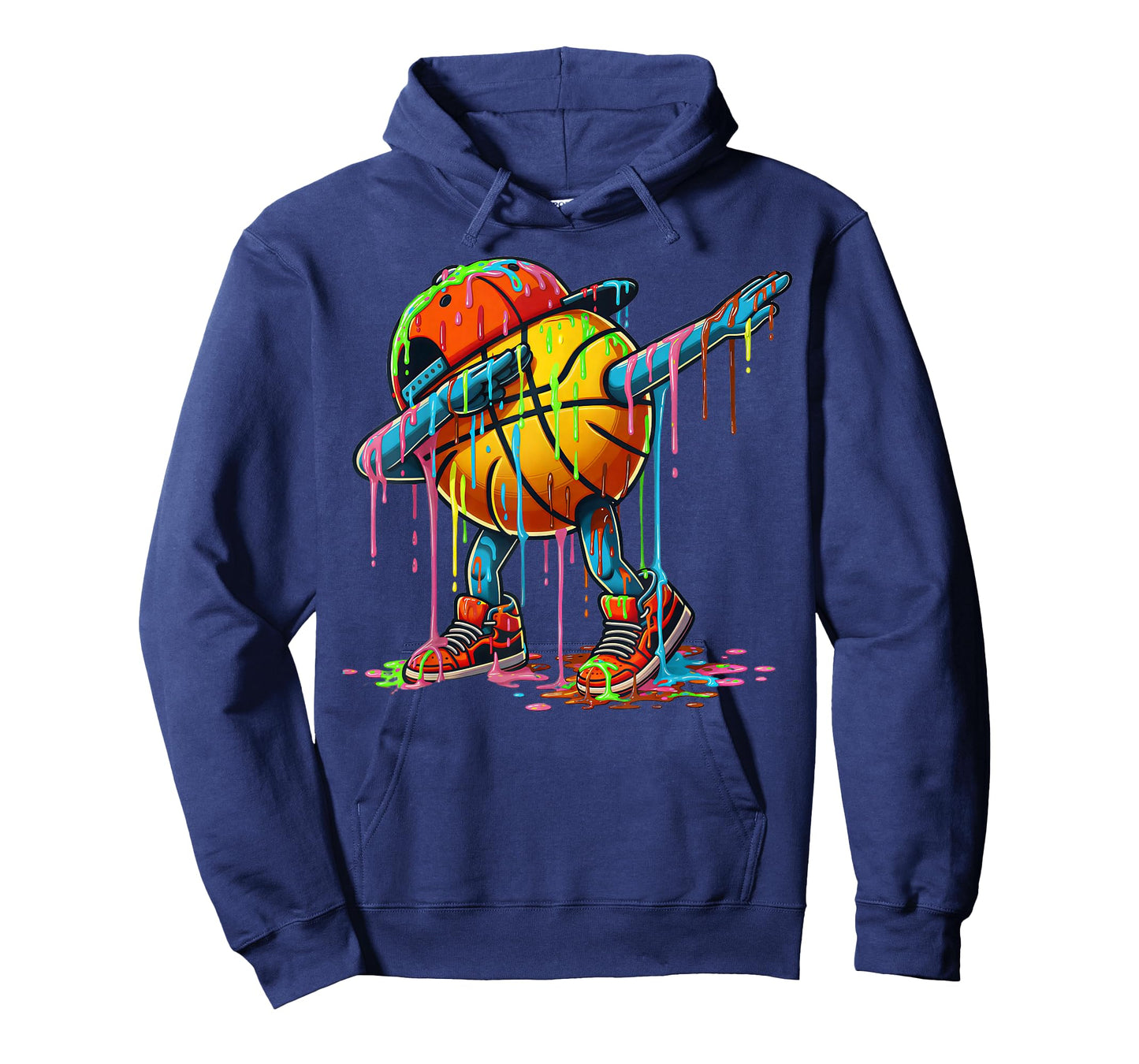 Dabbing Basketball Ice Cream Drips for Boys Funny Basketball T-Shirt