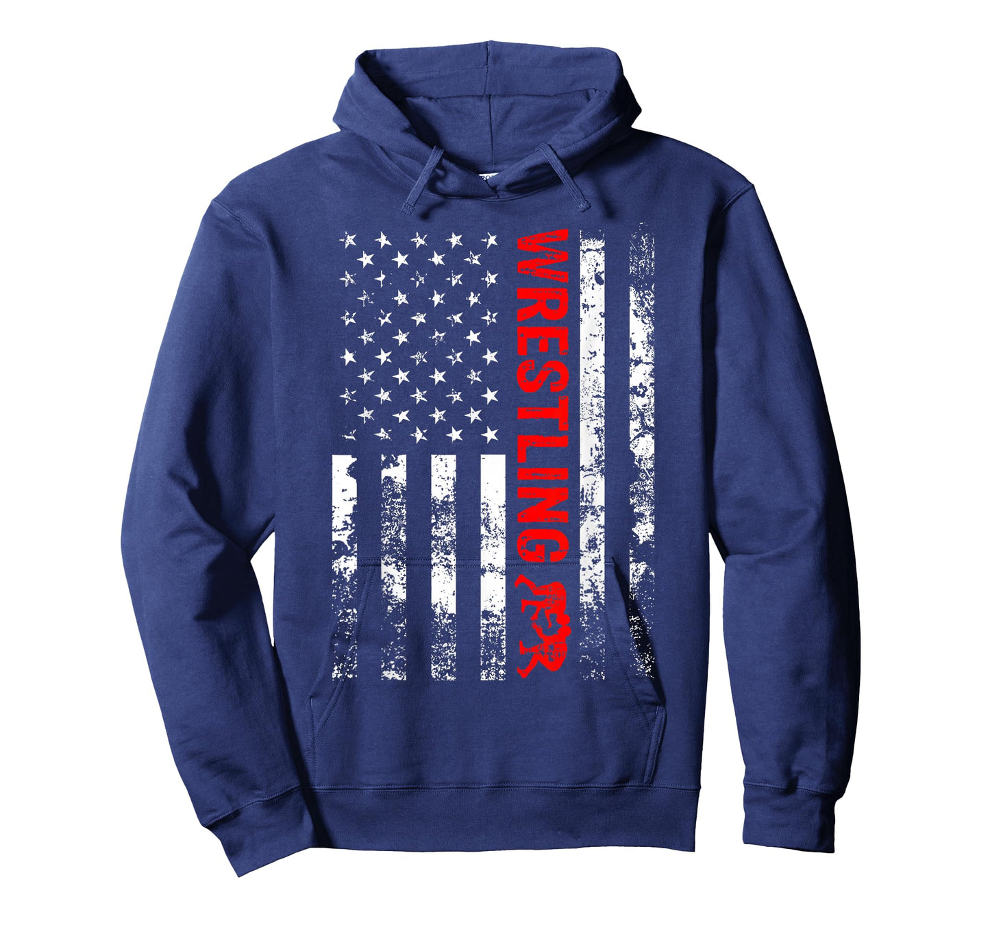 Vintage American Wrestling US Flag Wrestling Wrestler Mens T-Shirt