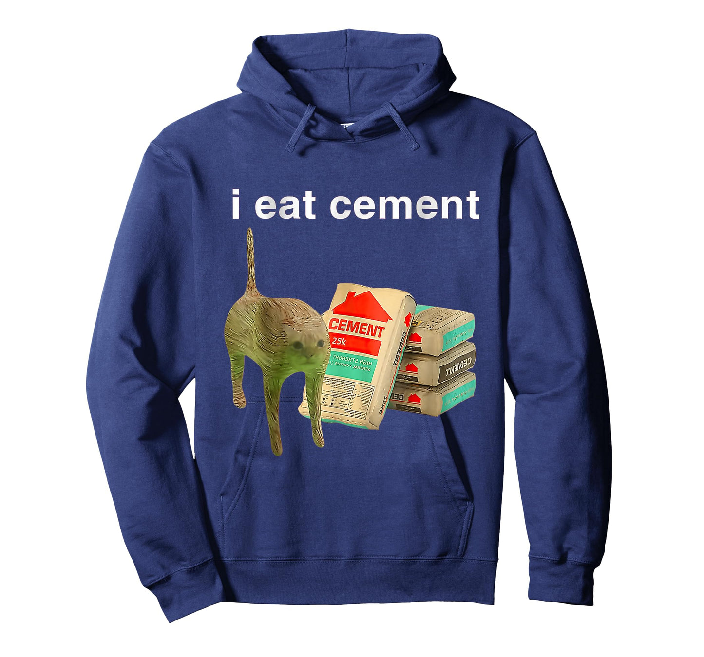 I Eat Cement Cursed Cat Funny Oddly Specific Dank Meme T-Shirt
