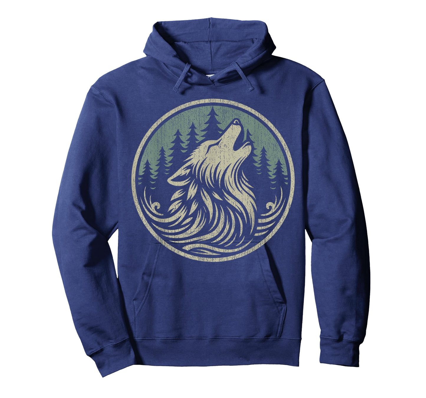 Nature Camping Vintage Forest Wildlife Wolf Outdoor Graphic T-Shirt