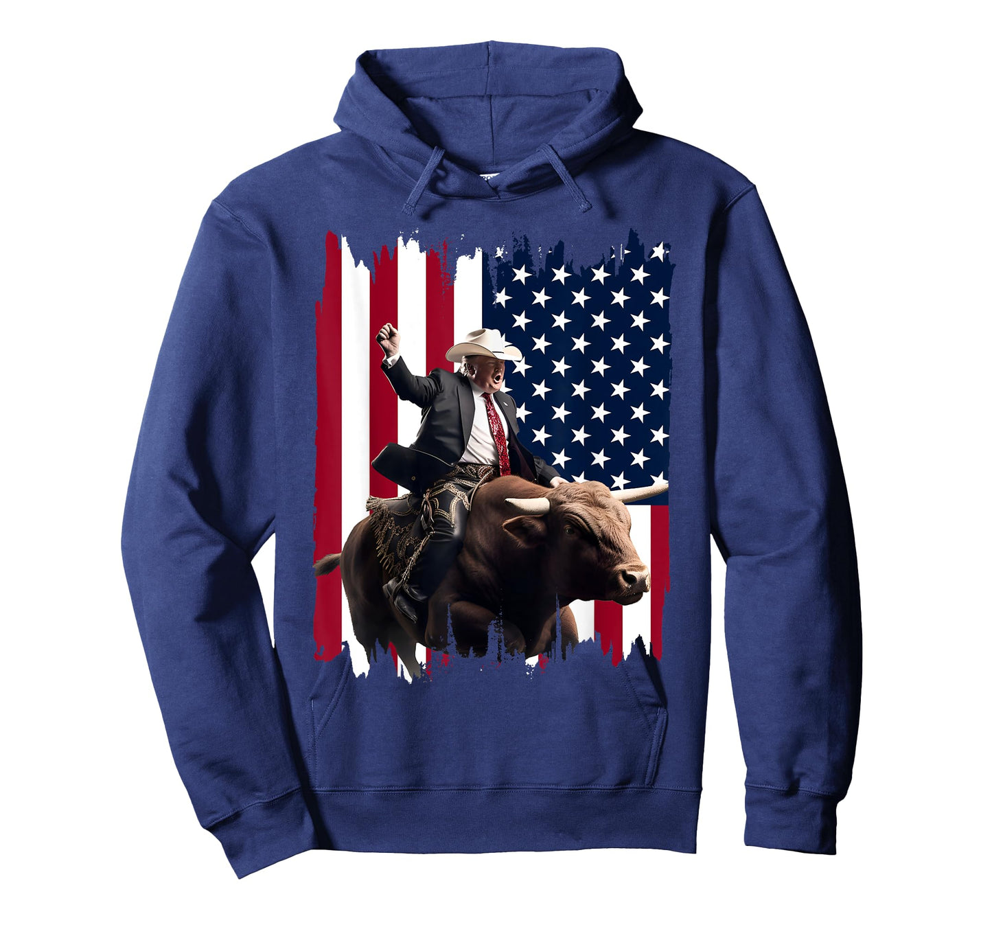 Trump Rodeo Bull Rider Patriotic American Flag 4Th Of July T-Shirt