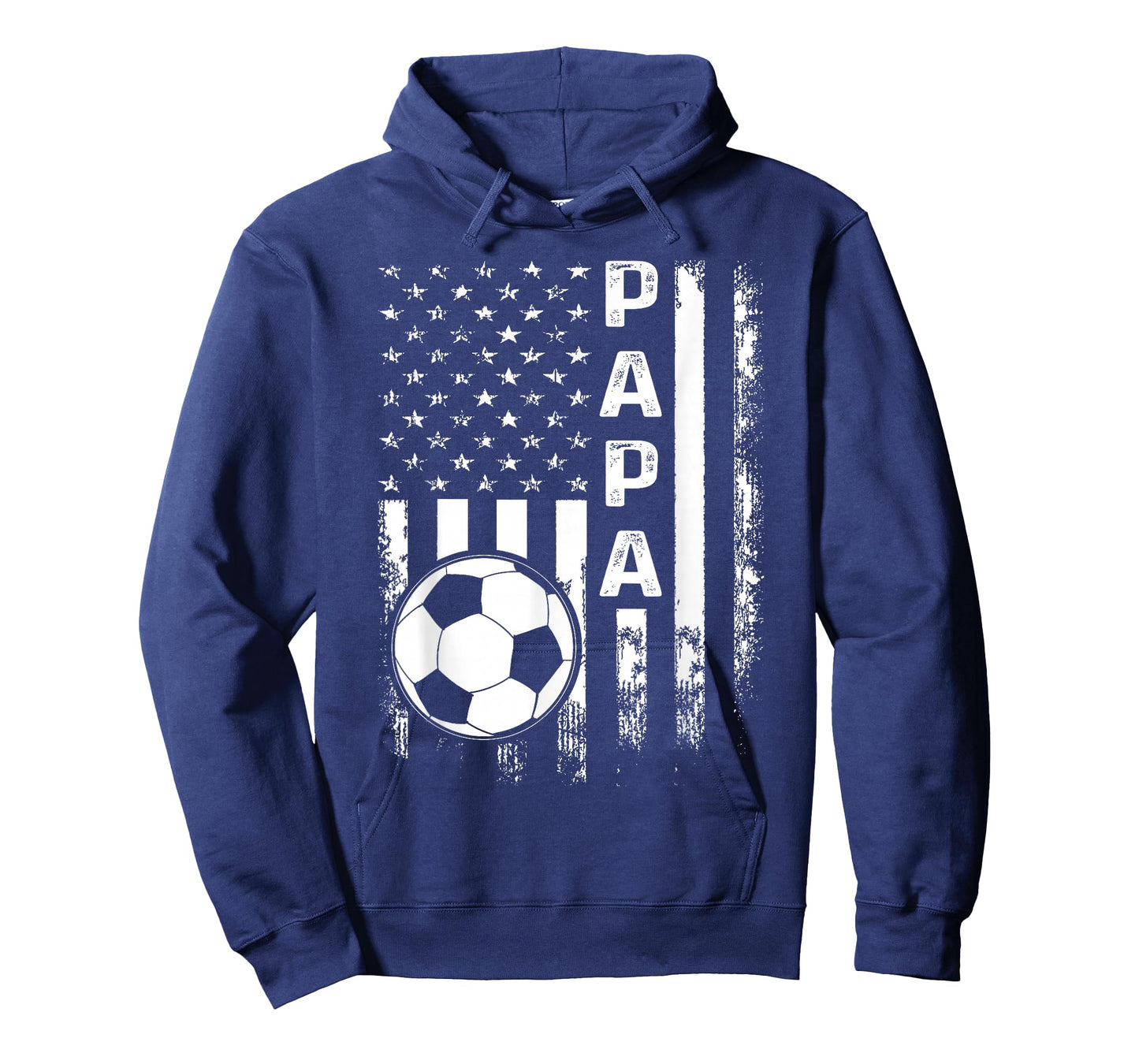 Soccer Papa American Flag Vintage Christmas Xmas T-Shirt