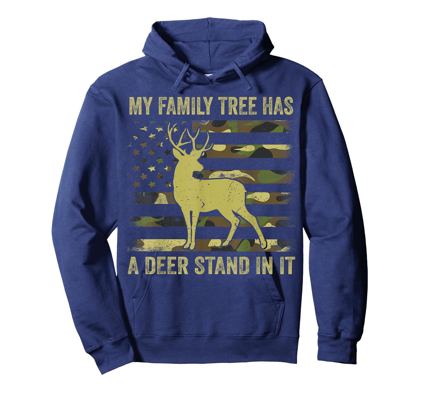 Men's Camo Deer Hunting Dad Jokes Family Tree Has Deer Stand T-Shirt