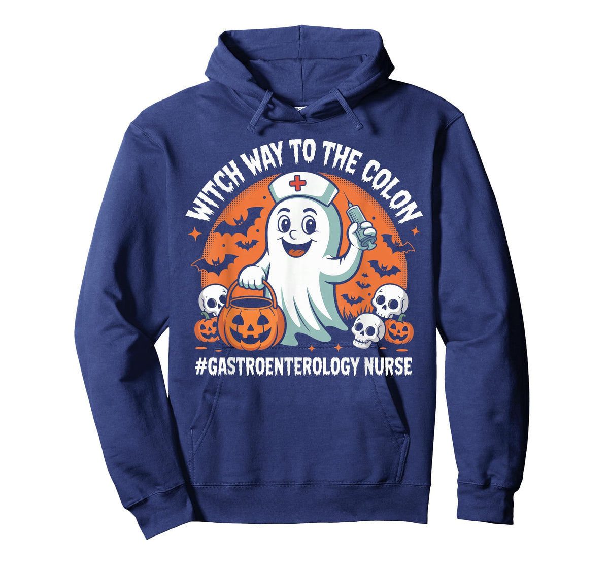 Gastroenterology Nurse Funny Halloween Ghost Nurse Endoscopy T-Shirt