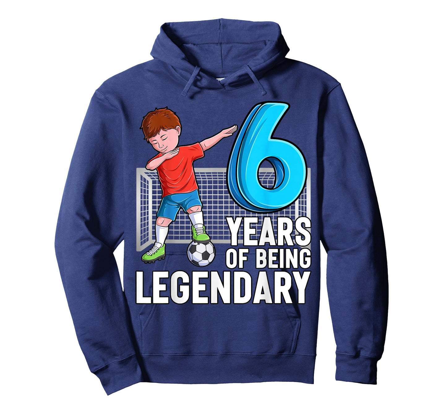 6 Years of Being Legendary Cool Soccer Boy 6th Birthday Kids T-Shirt