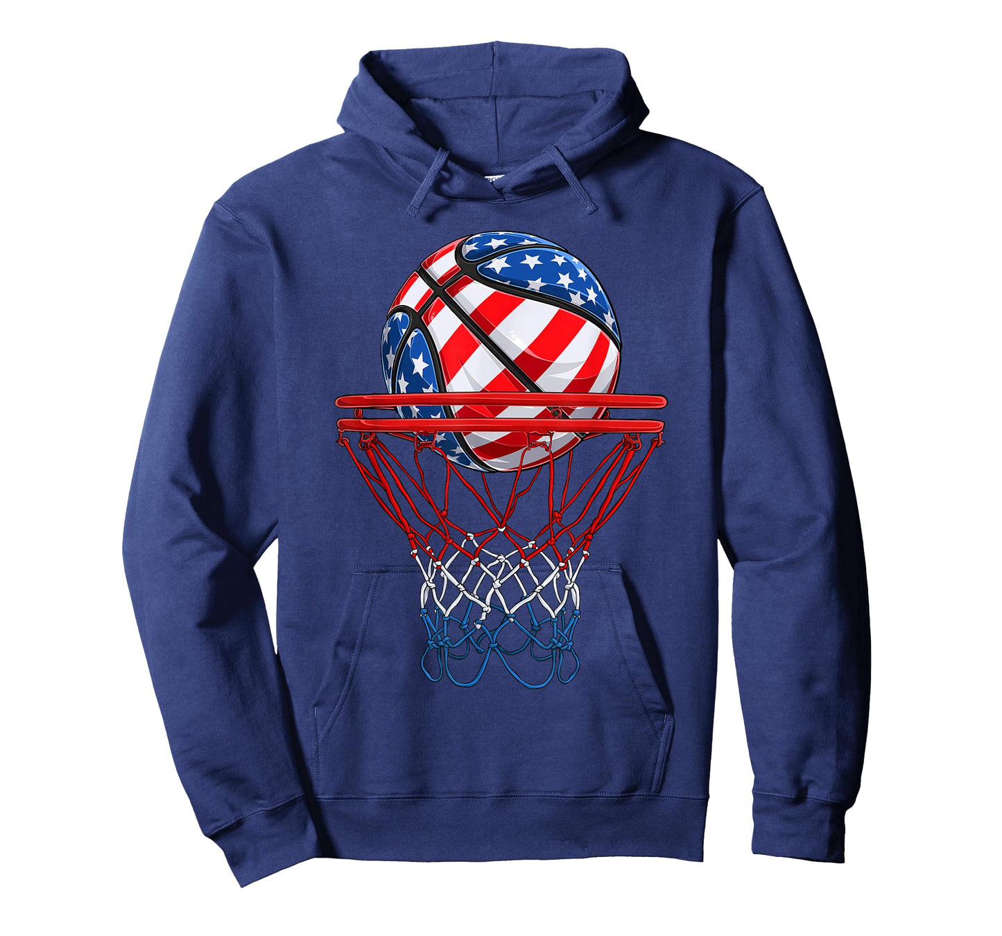 Basketball American Patriotic 4th of July US Flag Men Boys T-Shirt