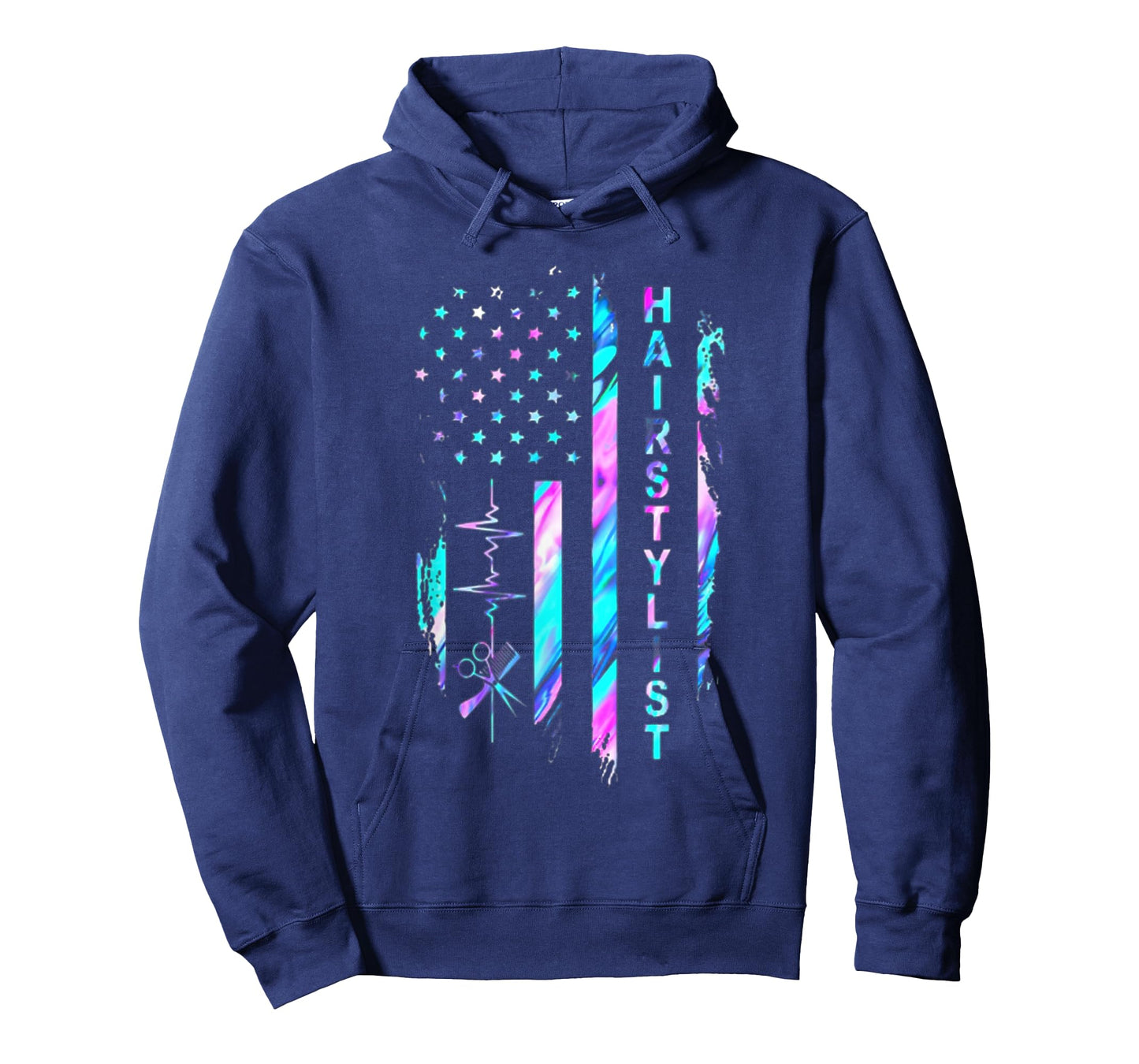 Hairstylist American Flag Hologram T-Shirt