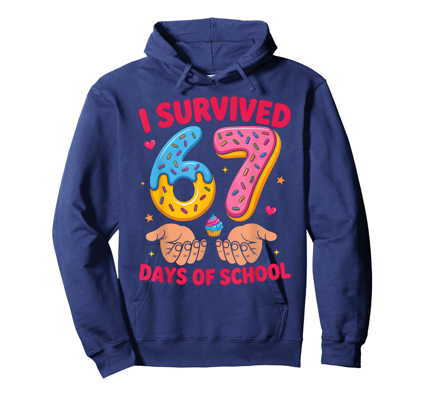 I Survived 67 Days of School Teacher Kids Funny 6 7 Number T-Shirt