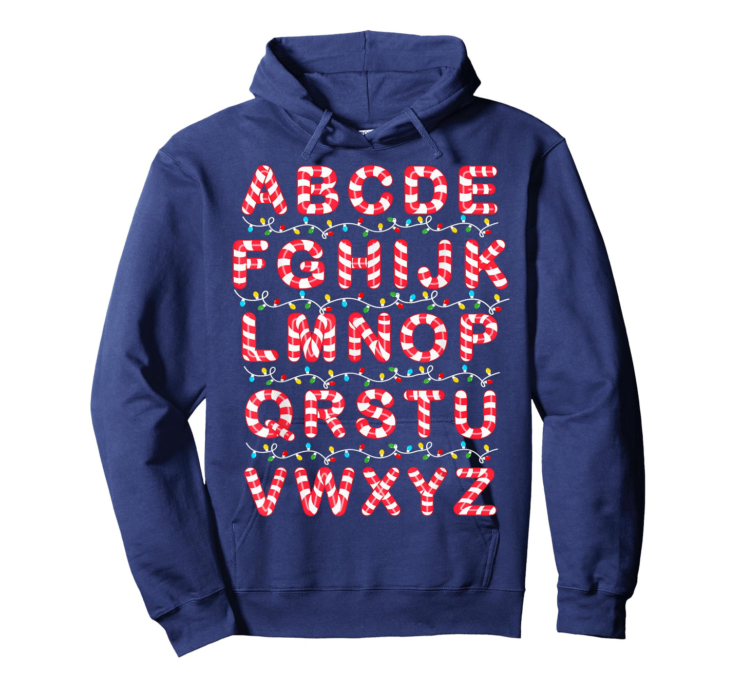 Christmas Alphabet Candy Cane Pre-K Kindergarten Teacher T-Shirt