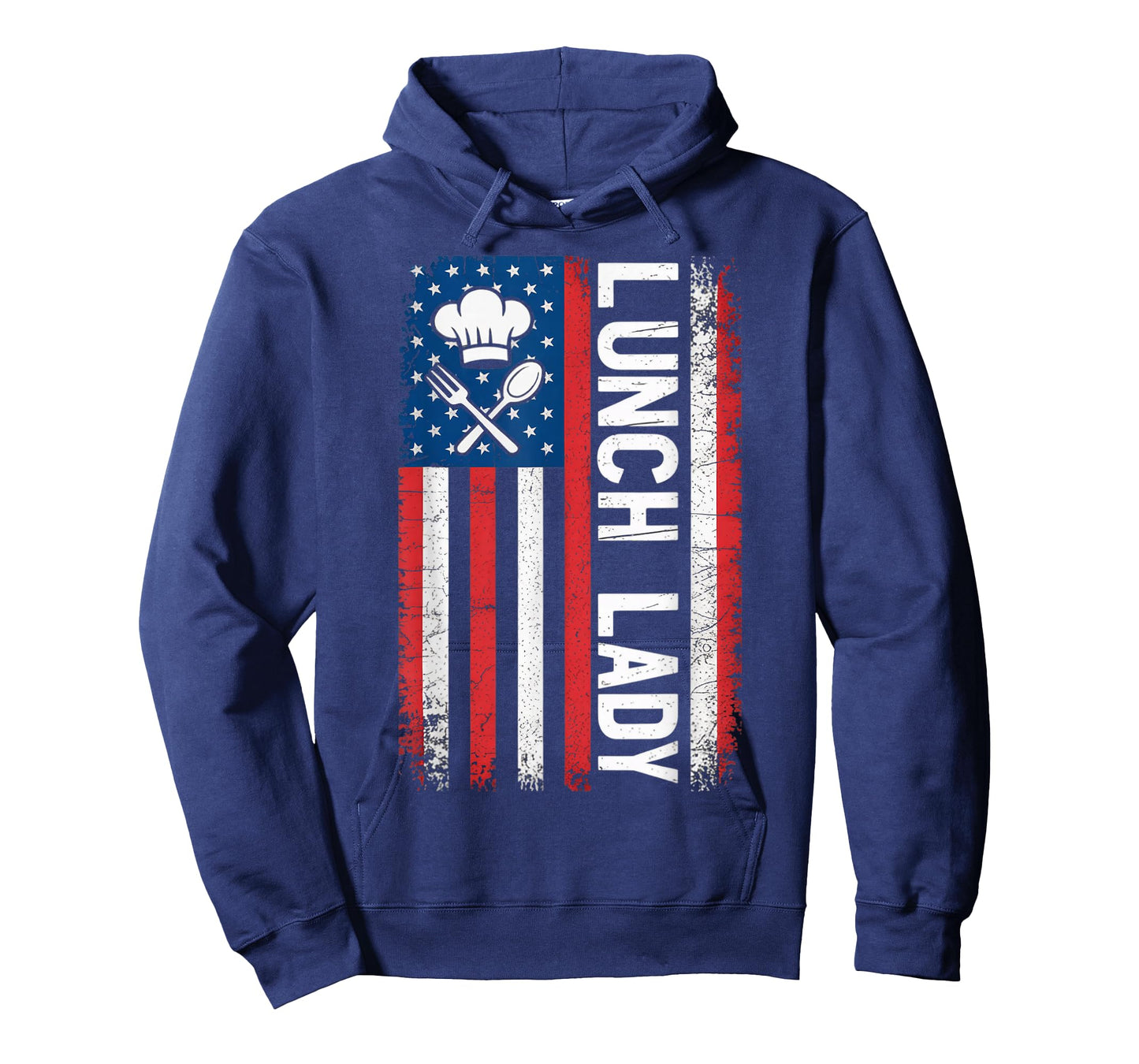 Cooking School Worker Cafeteria American USA Flag Lunch Lady T-Shirt