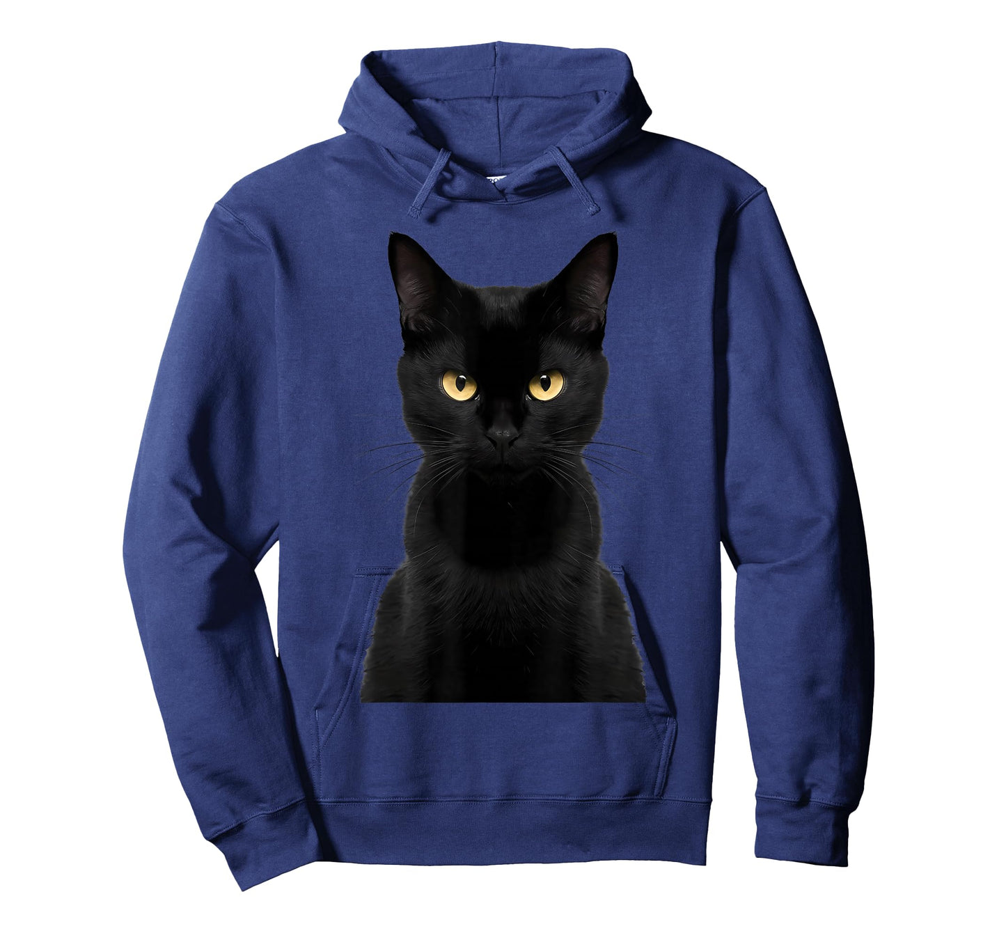 Black Cat Yellow Eyes Angry Cat Funny Staring Cat Halloween T-Shirt