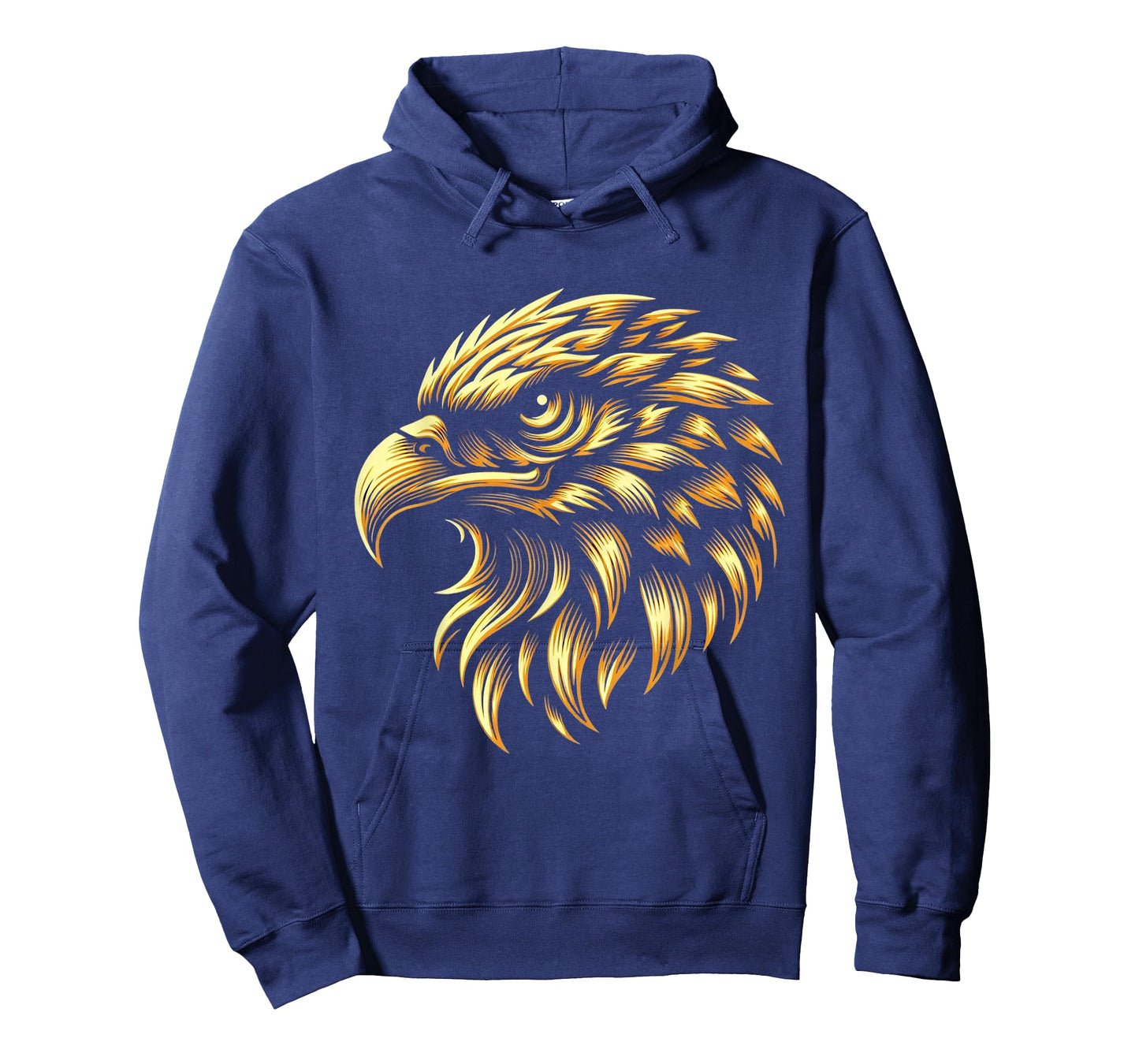 Golden American Bald Eagle Head Patriotic Design T-Shirt