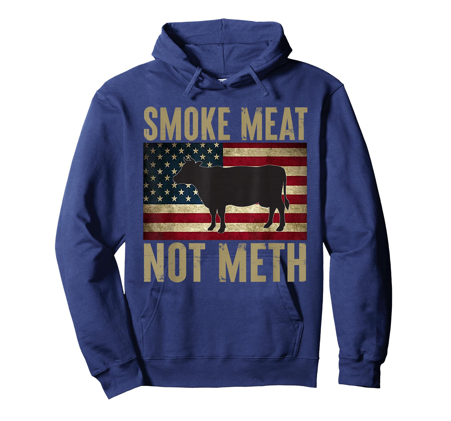 Smoke Brisket Not Meth USA Flag BBQ Lover Smoker Grilling T-Shirt