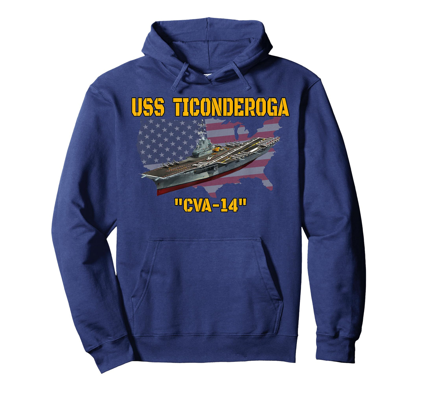 Aircraft Carrier USS Ticonderoga CVA-14 Veterans Day Fathers T-Shirt