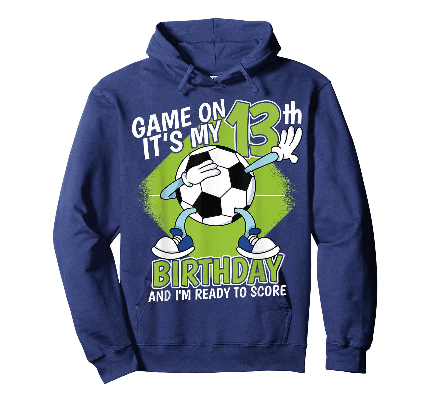 13 Year Old Soccer Player Boy 13th Birthday Soccer Theme T-Shirt