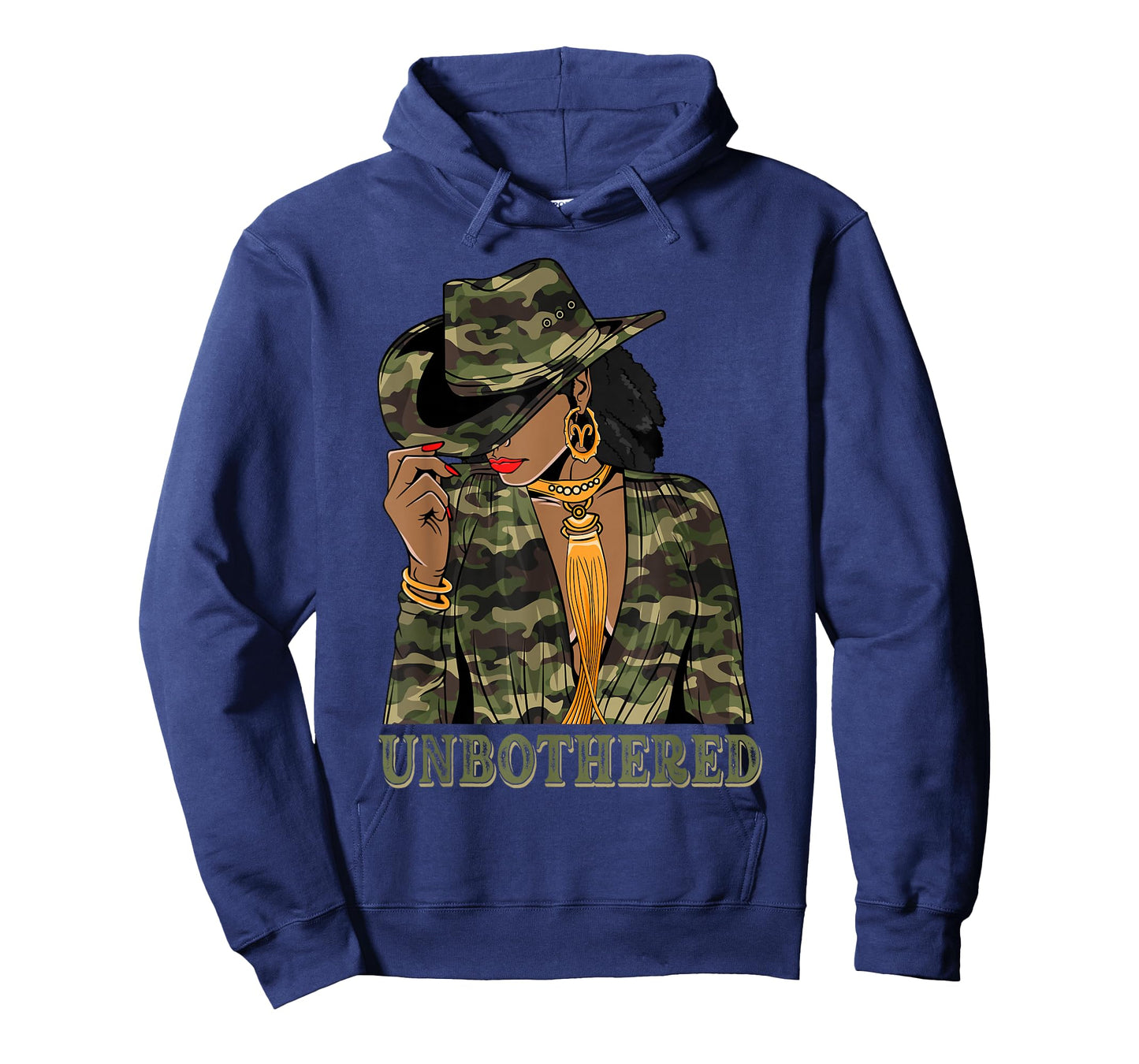 Unbothered Black Cowgirl Camo African American Women T-Shirt