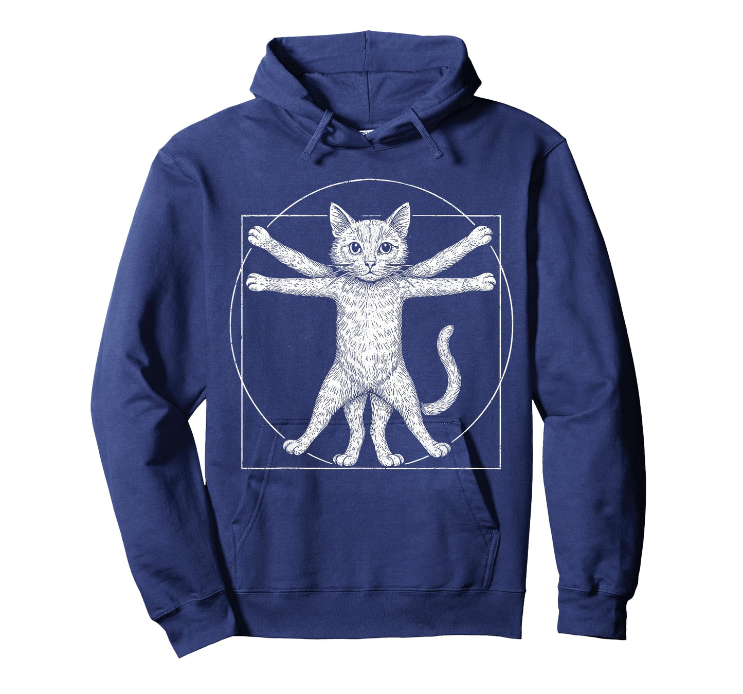 Cat Vitruvian Man Da Vinci Cat Lover Cat Mom Cat Dad Kitty T-Shirt