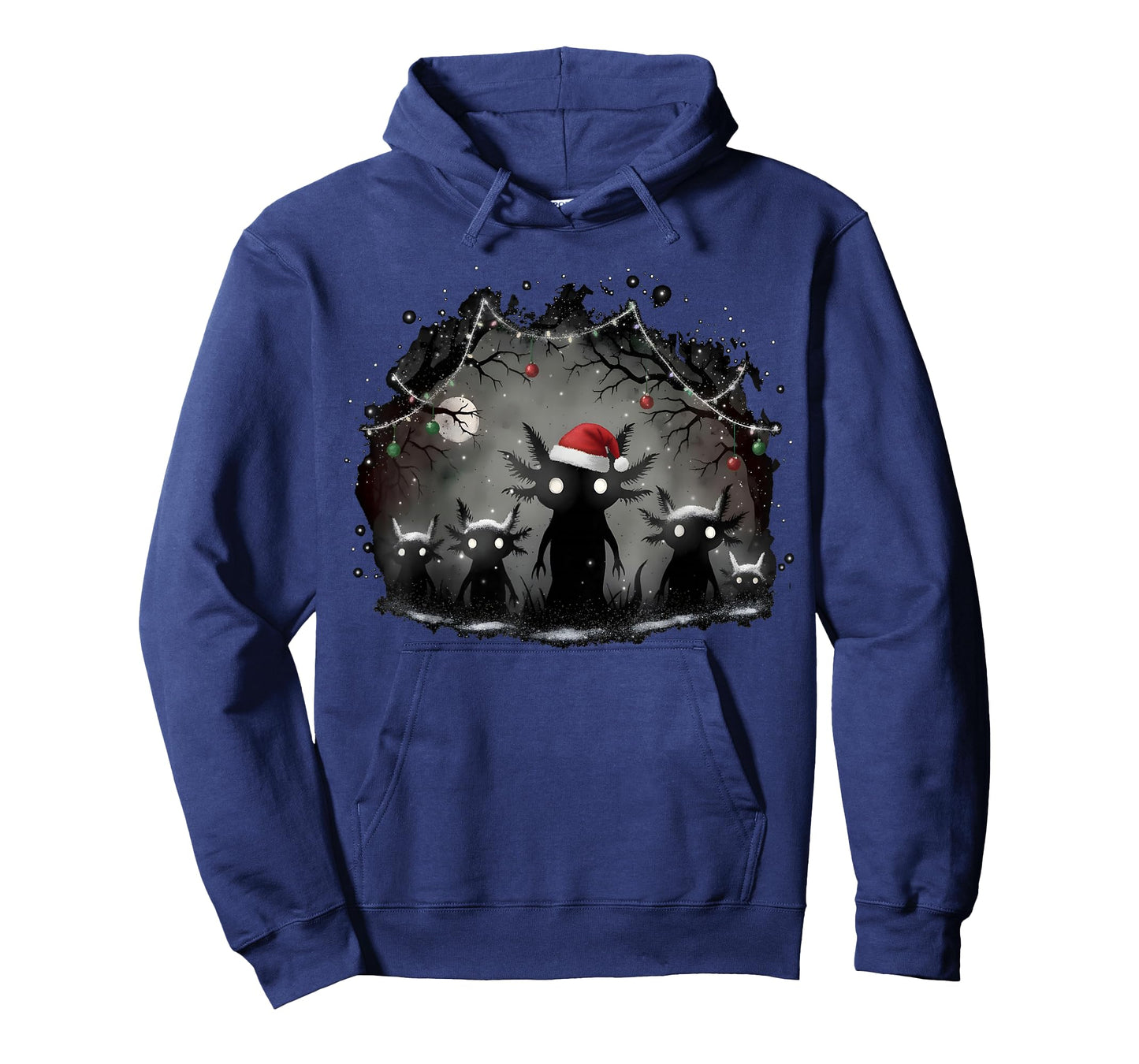 Creepy Gothic Christmas Axolotl Aesthetic Horror Grunge Xmas T-Shirt