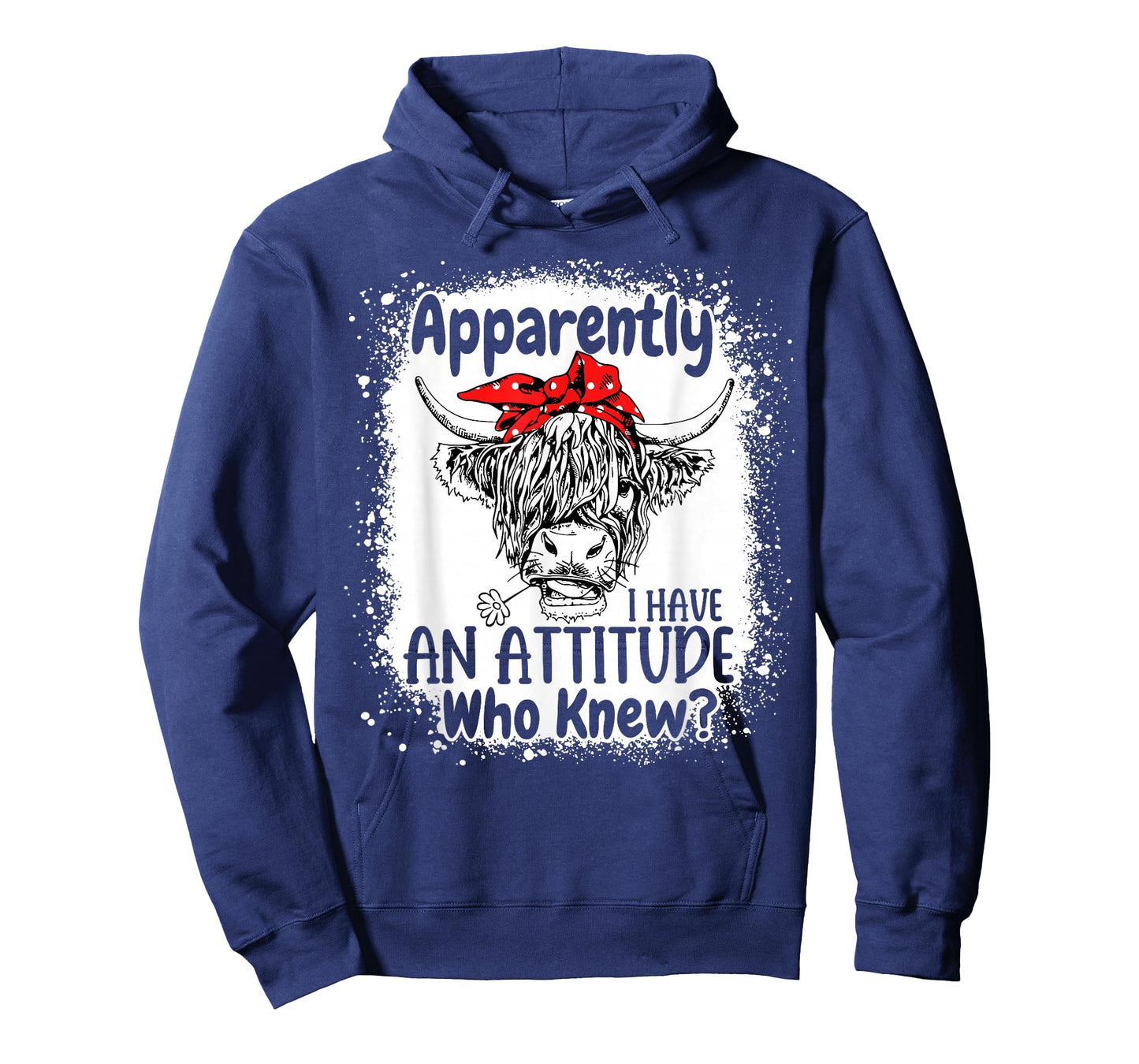 Apparently I Have An Attitude Who Knew Bleached Highland Cow T-Shirt