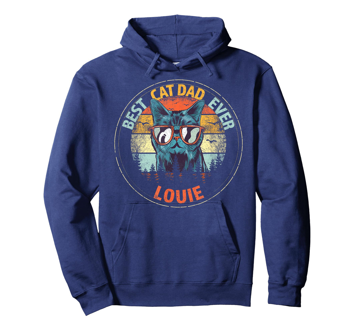 Louie Best Cat Dad Ever Funny Custom Personalized Name T-Shirt