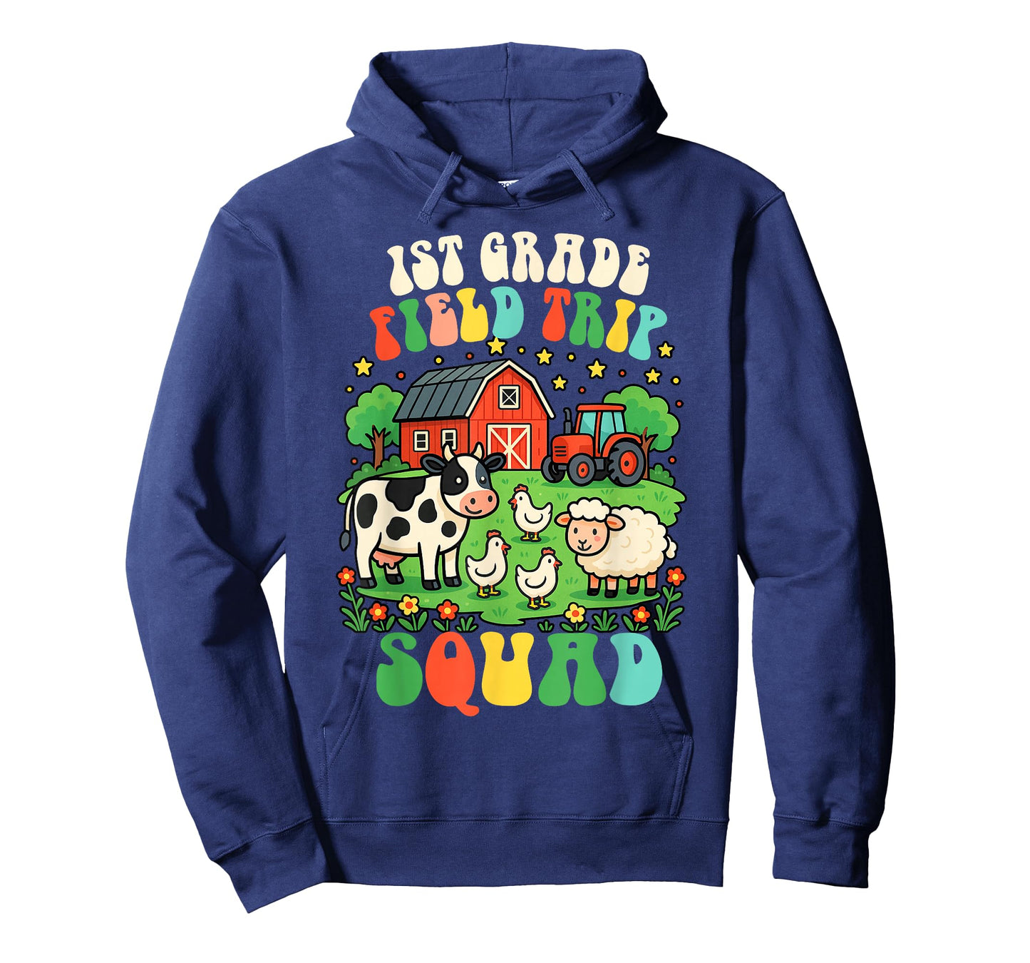 1st Grade Field Trip Squad Teacher Field Day Vibes Farm Life T-Shirt