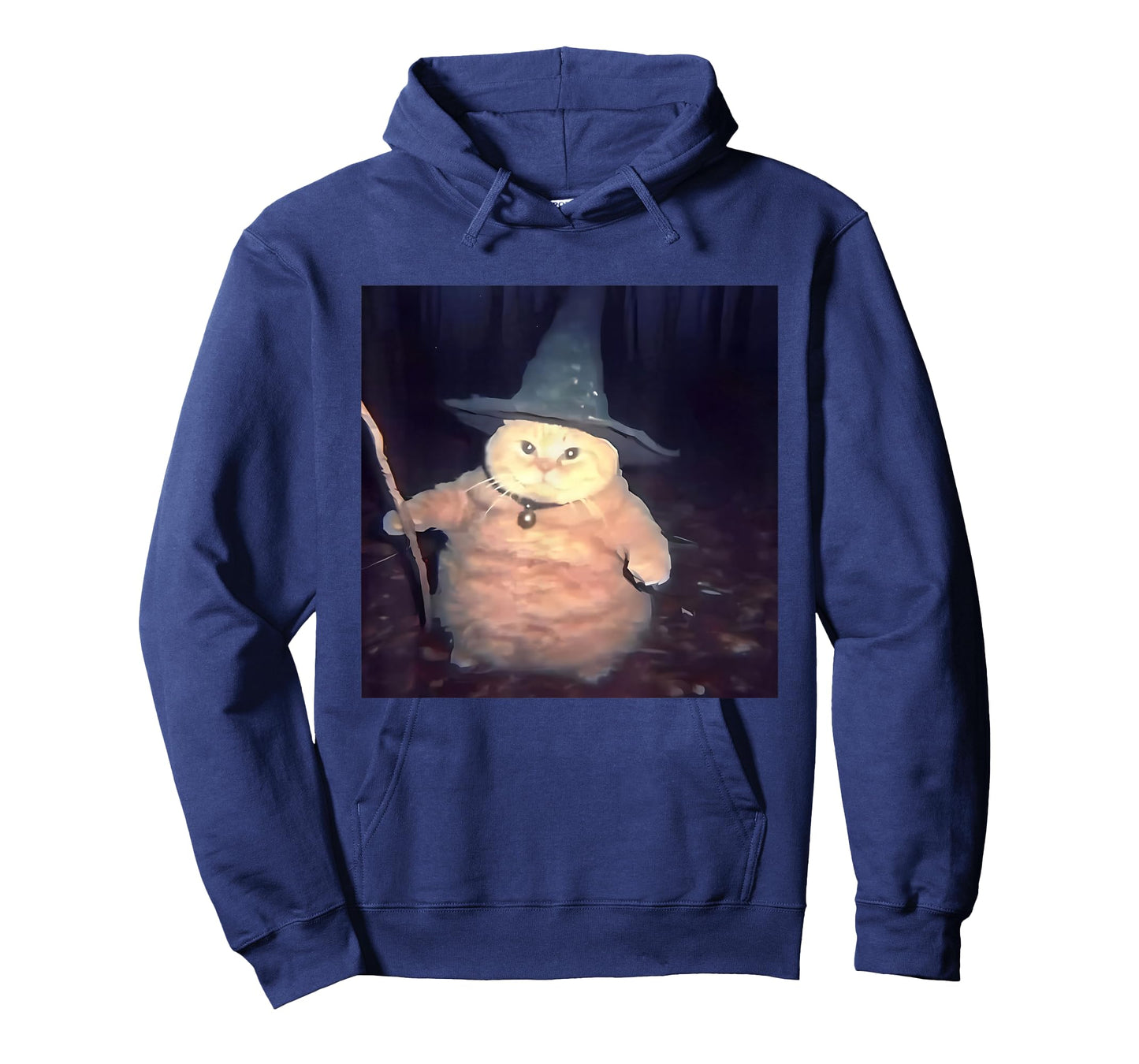 Cheeseball The Wizard Cat Vintage 90s Orange Cat Witch Cat T-Shirt