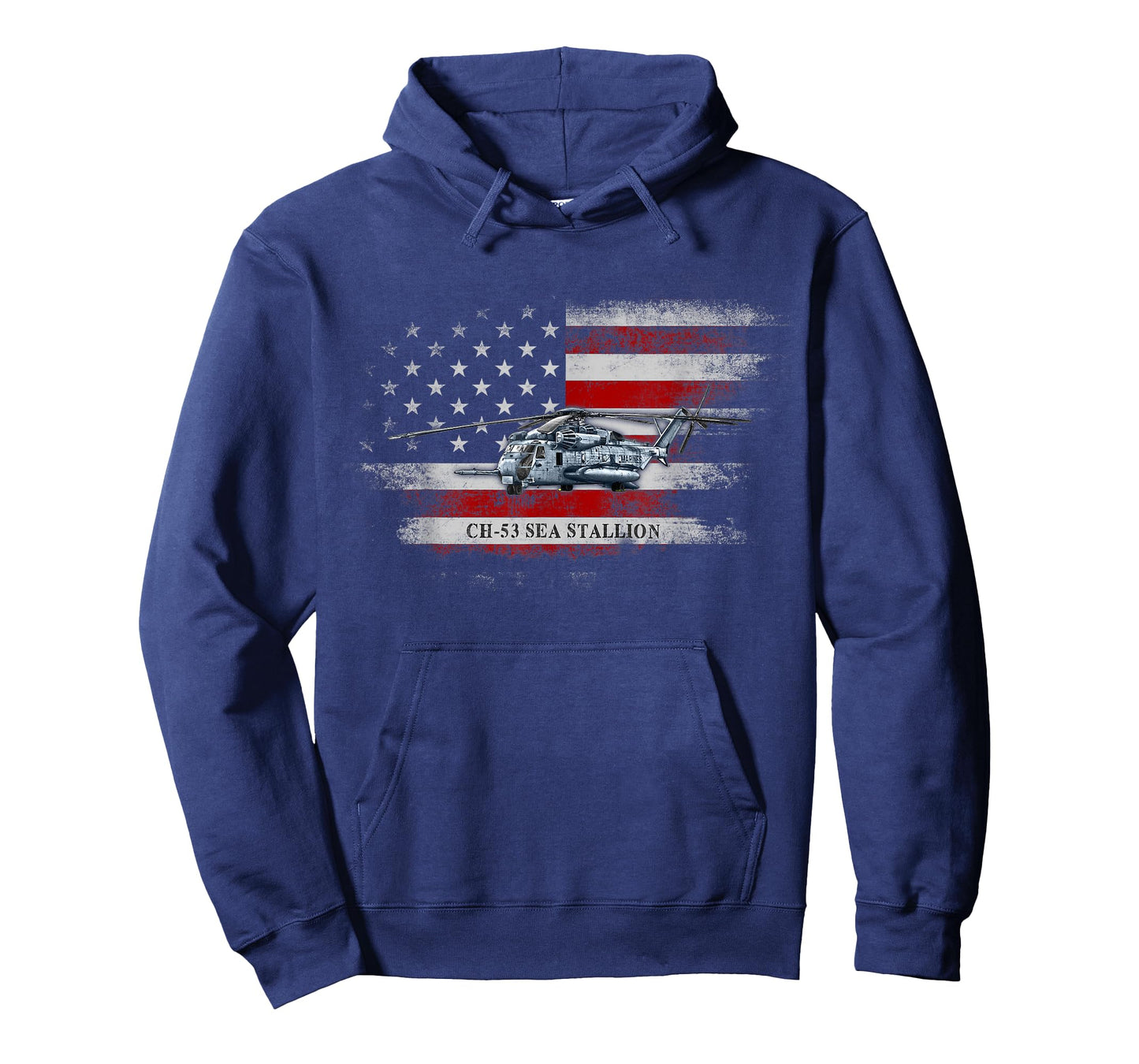 CH-53 Sea Stallion Helicopter USA Flag Helicopter Pilot Mens T-Shirt