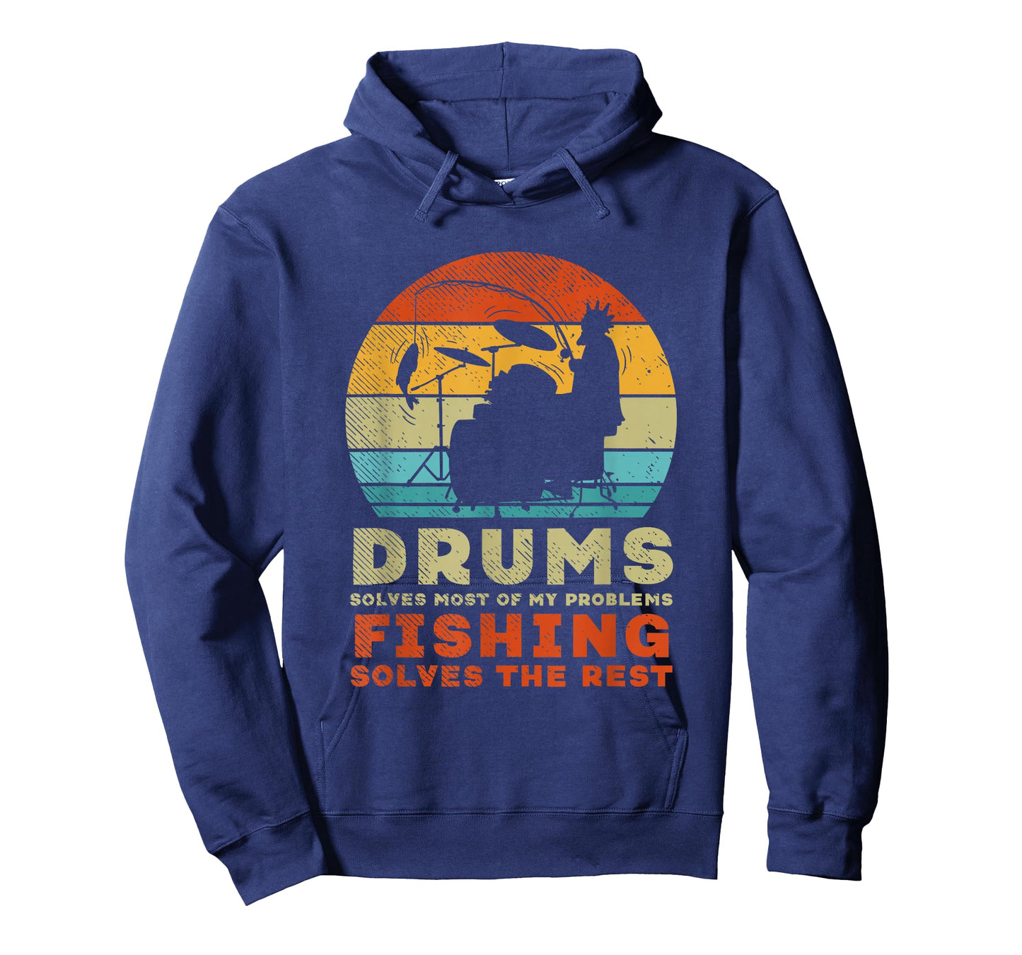 Fishing Drumming Fisherman Angler Drummer Percussion T-Shirt