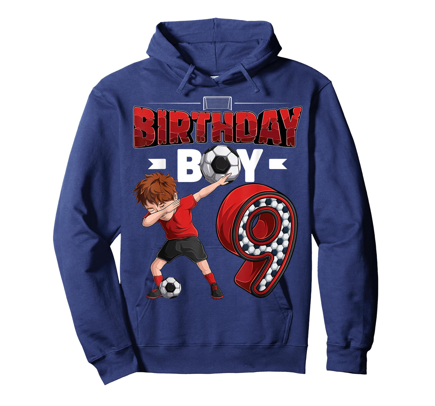 Dabbing boy 9 Year Old Soccer Player 9th Birthday Party T-Shirt