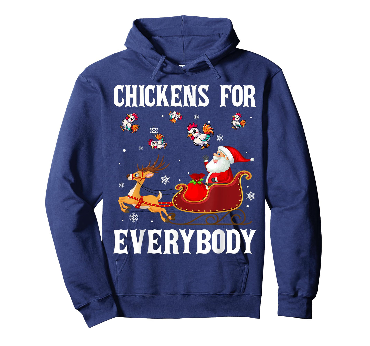 Chickens For Everybody Christmas Santa Claus Chicken Xmas T-Shirt