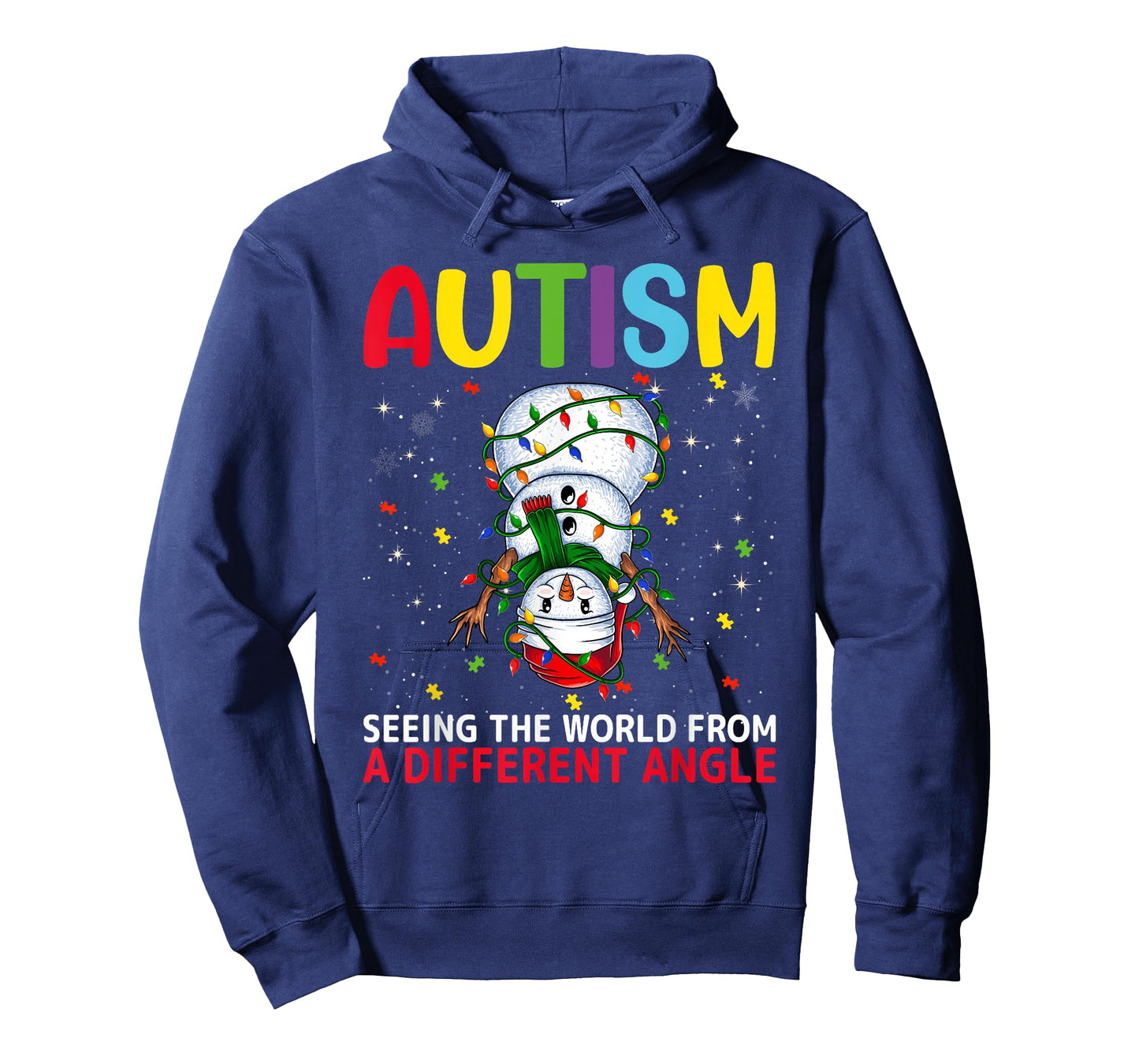 Autism Awareness Snowman Christmas Autistic Xmas Day Pajama T-Shirt