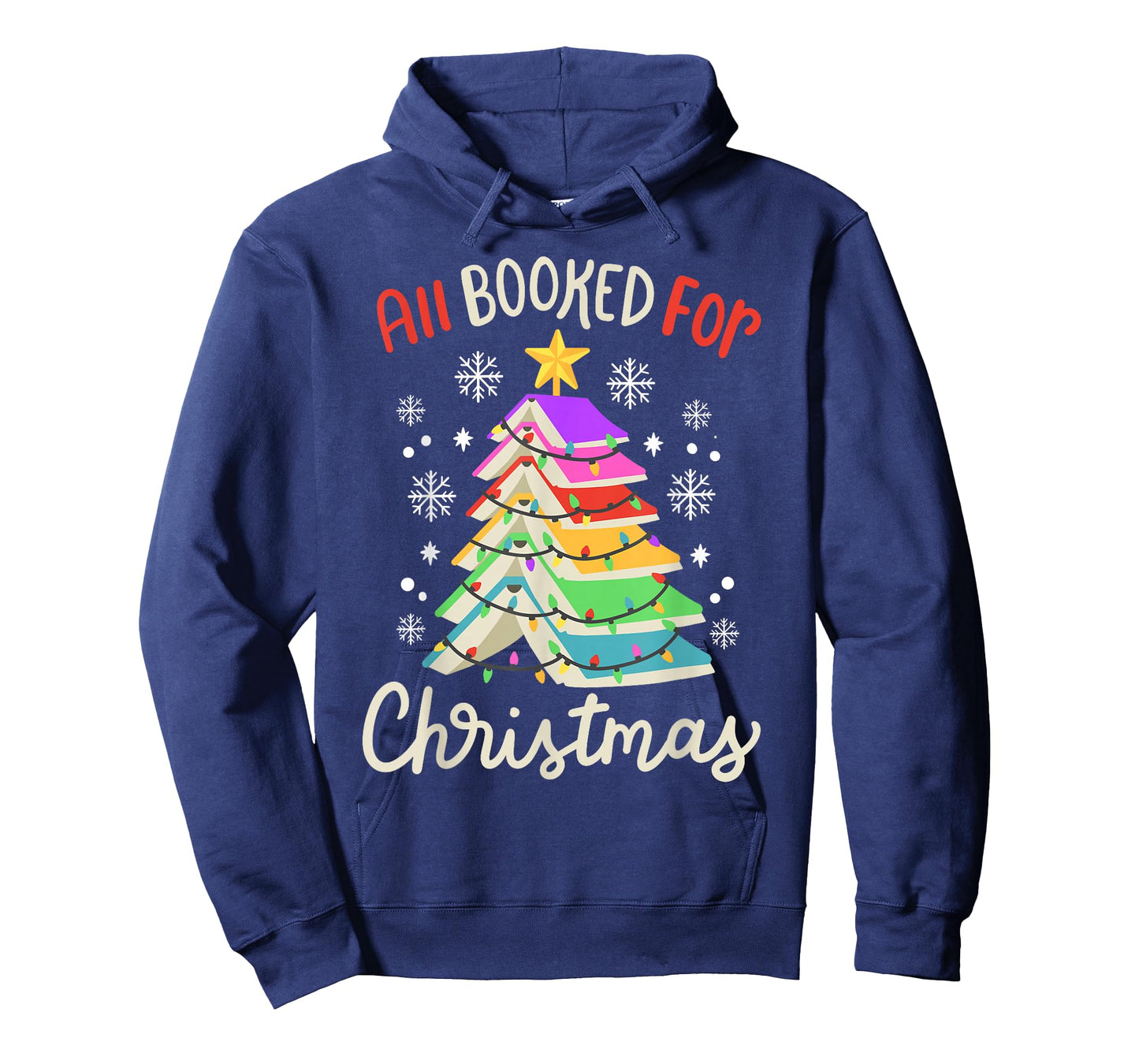 All Booked For Christmas Funny Book Lovers Xmas Tree Women T-Shirt