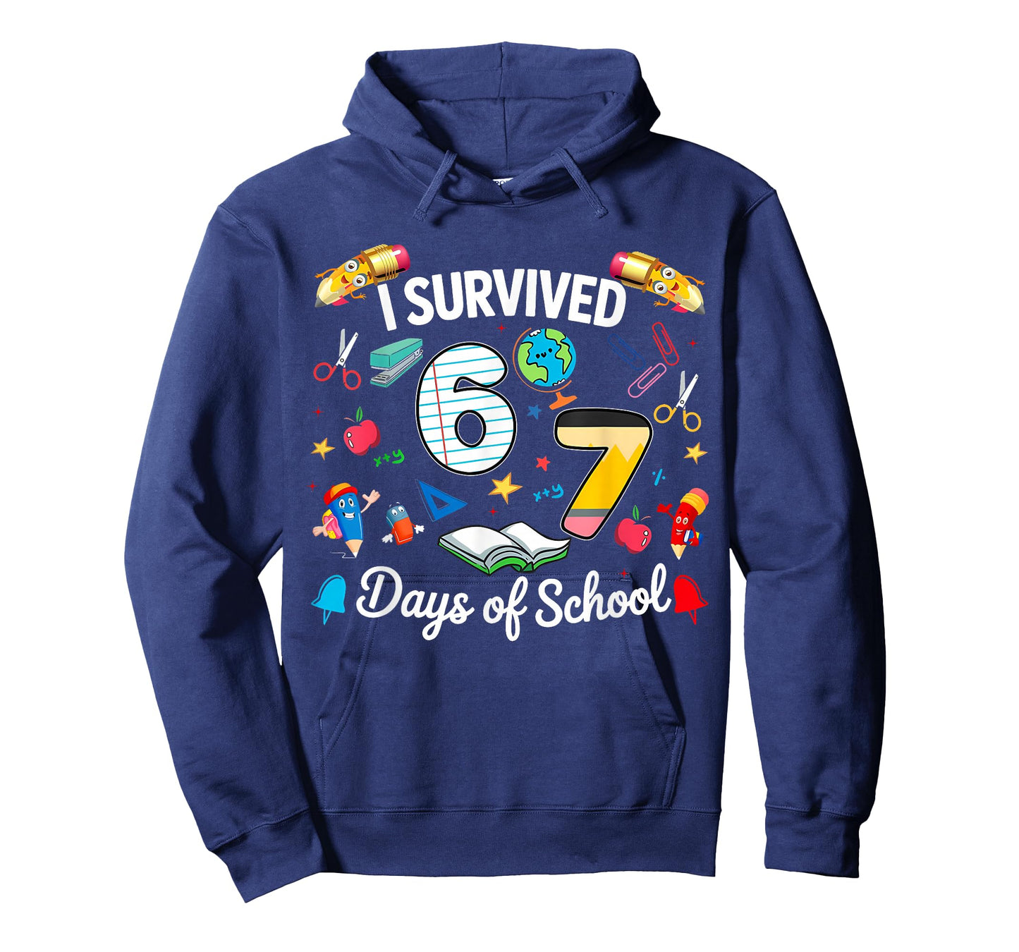I Survived 67 Days of School Teachers Students Boy Girl Kids T-Shirt