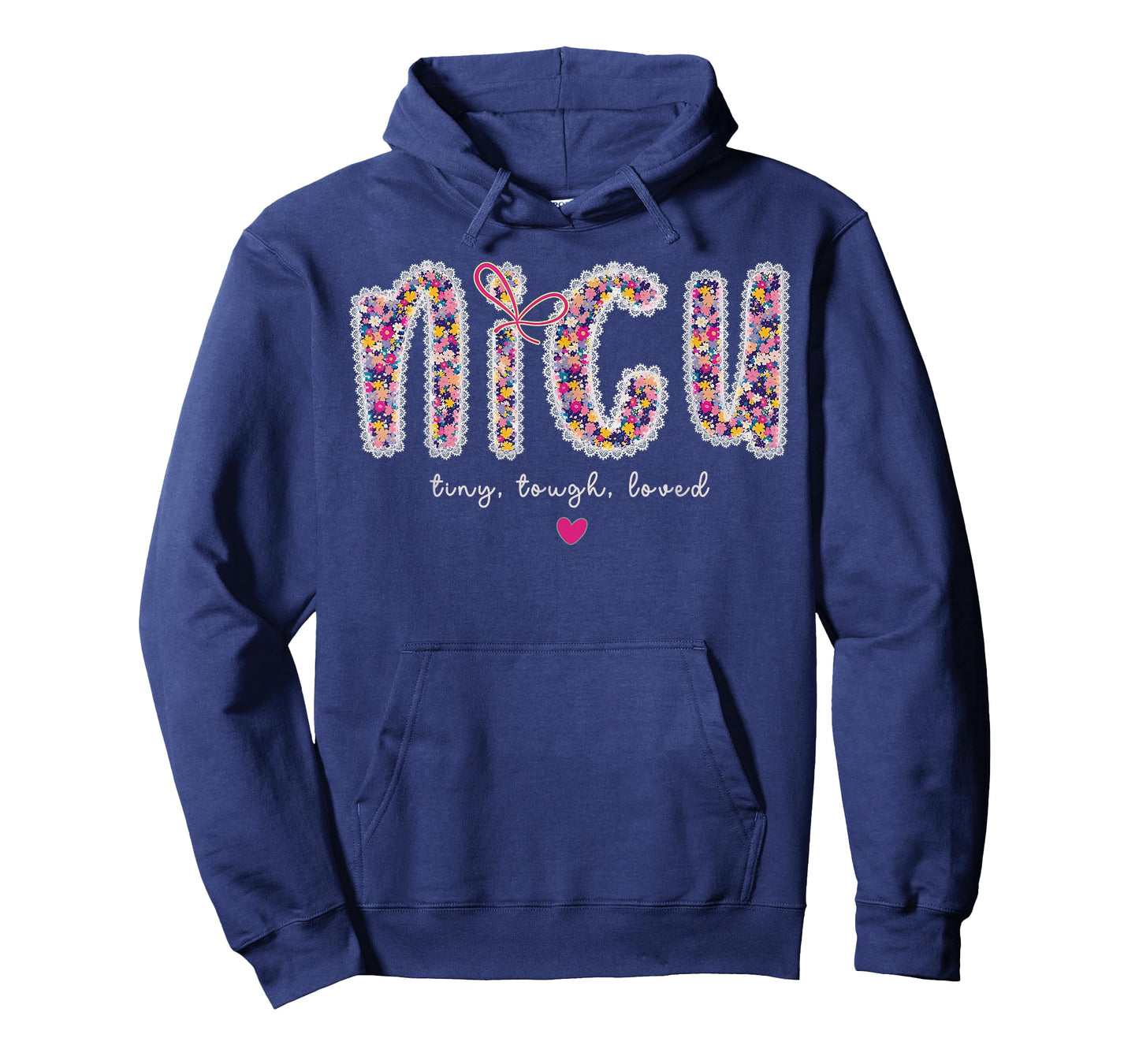 Cute Floral Nicu Tiny Tough Loved Nurse Appreciation Graphic T-Shirt