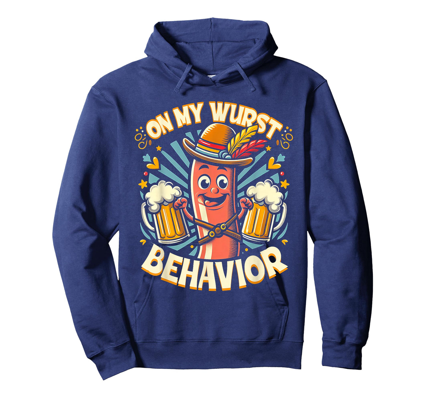 On My Wurst Behavior Sausage Drinking Bratwurst Oktoberfest T-Shirt