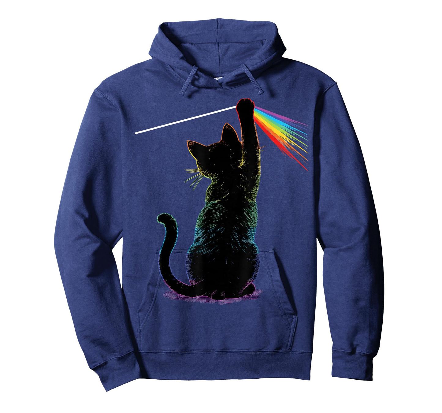 Black Cat Rainbow Light Prism Science Lover Physics LGBT T-Shirt
