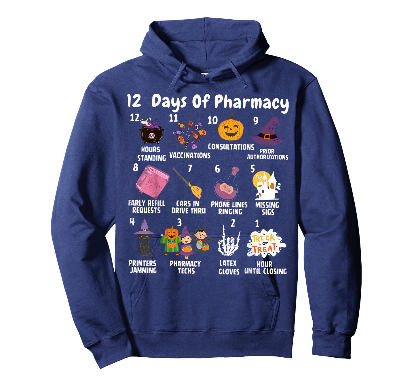 12 Days Of Pharmacy Halloween Pharmacists Tech Spooky Season T-Shirt
