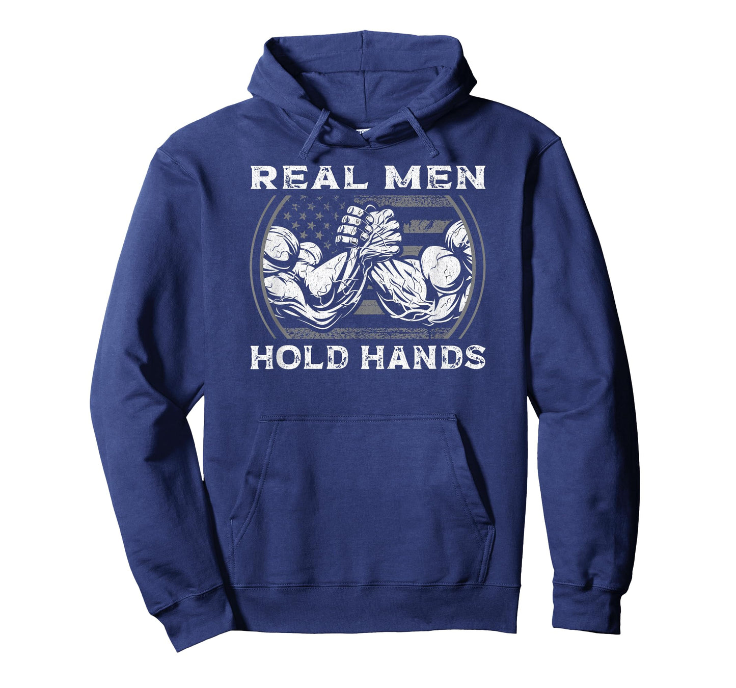Real Men Hold Hands USA Flag Funny Arm Wrestling T-Shirt