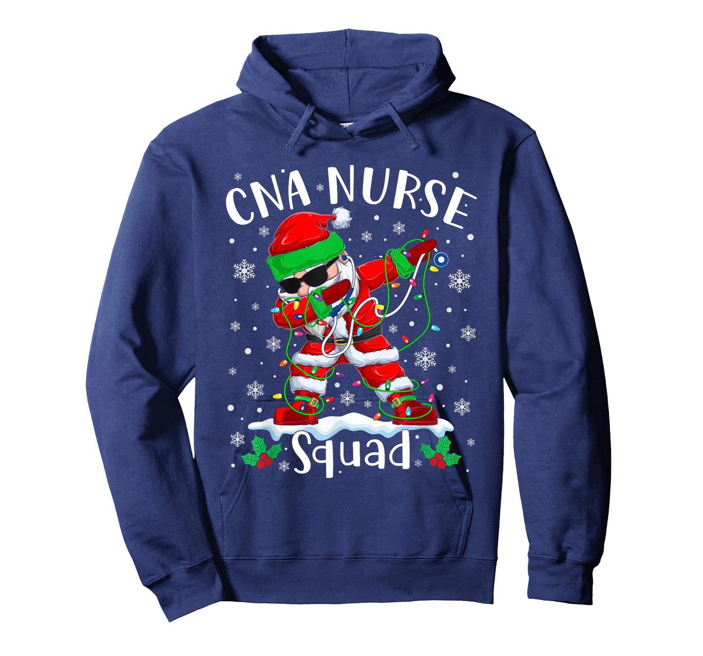 CNA Nurse Squad Christmas Dabbing Santa Nurse Xmas Pajama T-Shirt