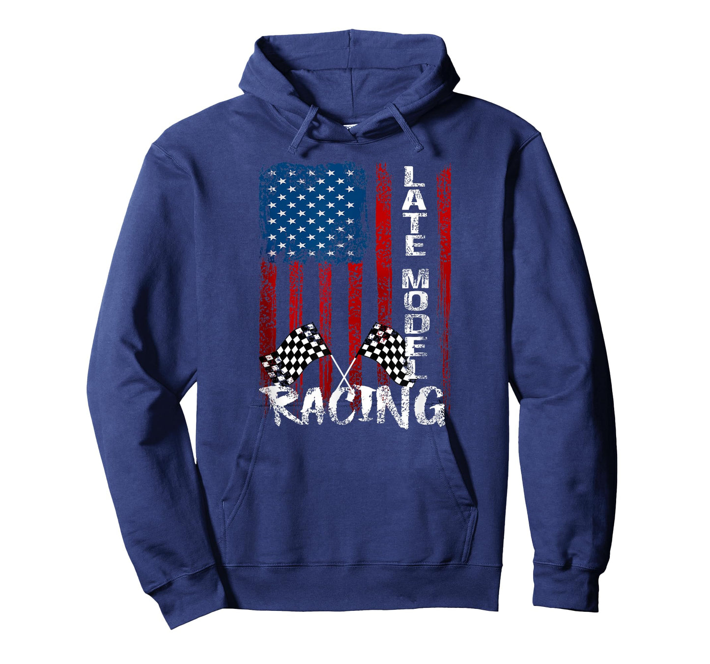 Late Model Racing Dirt Track Race Car American Flag USA T-Shirt