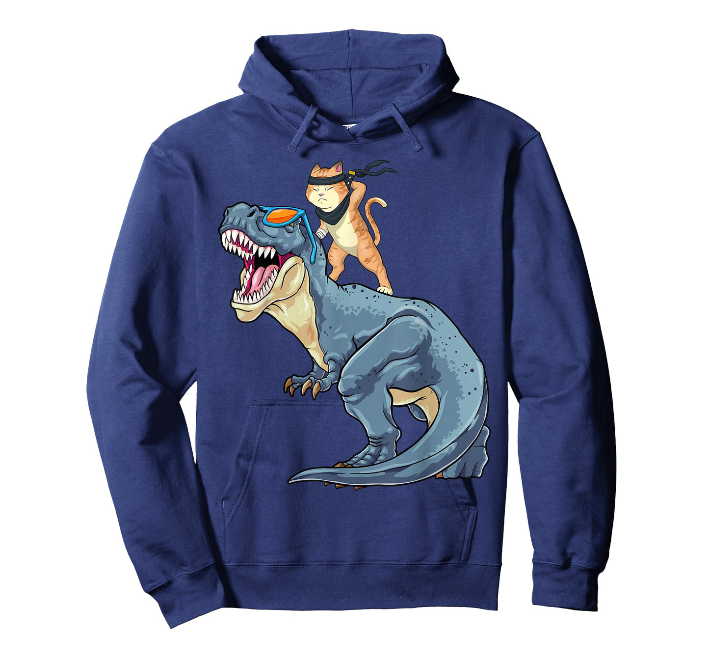Samurai Cat Shirt - Retro Ninja Japanese Cat Dinosaur T-Rex T-Shirt