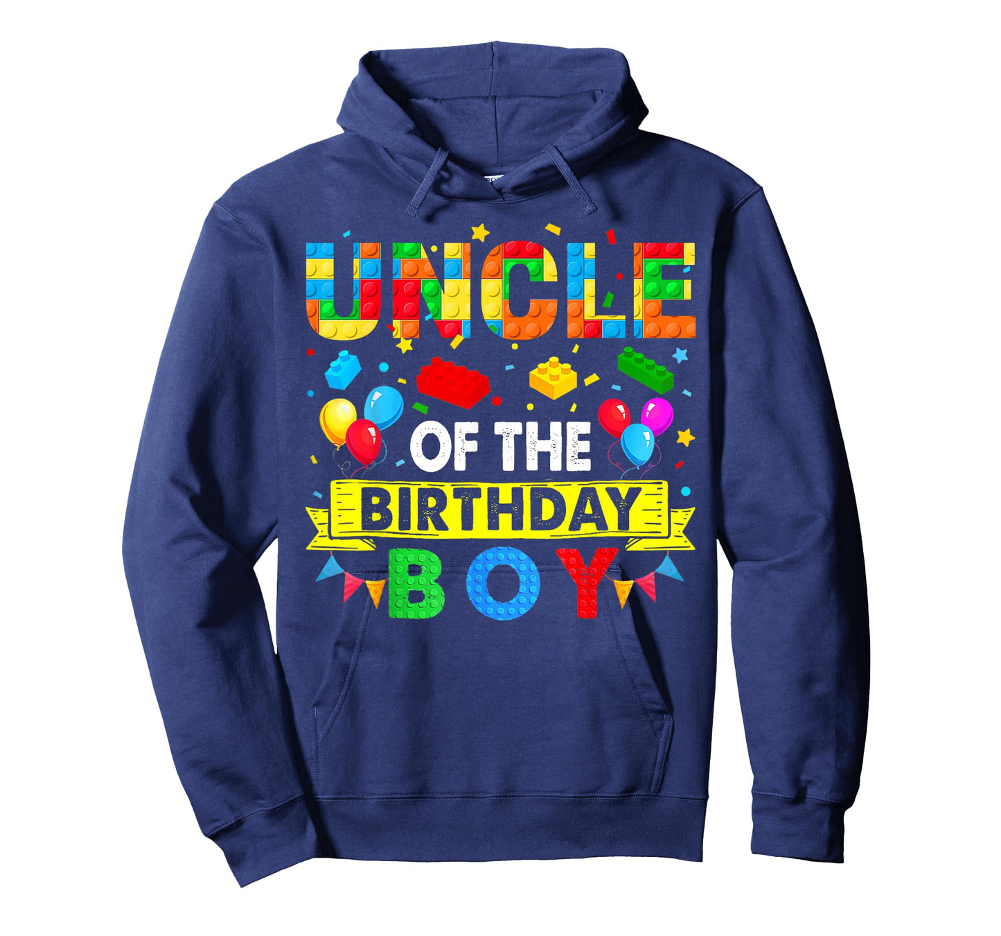 Uncle Of The Birthday Boy Master Builder Blocks Building T-Shirt