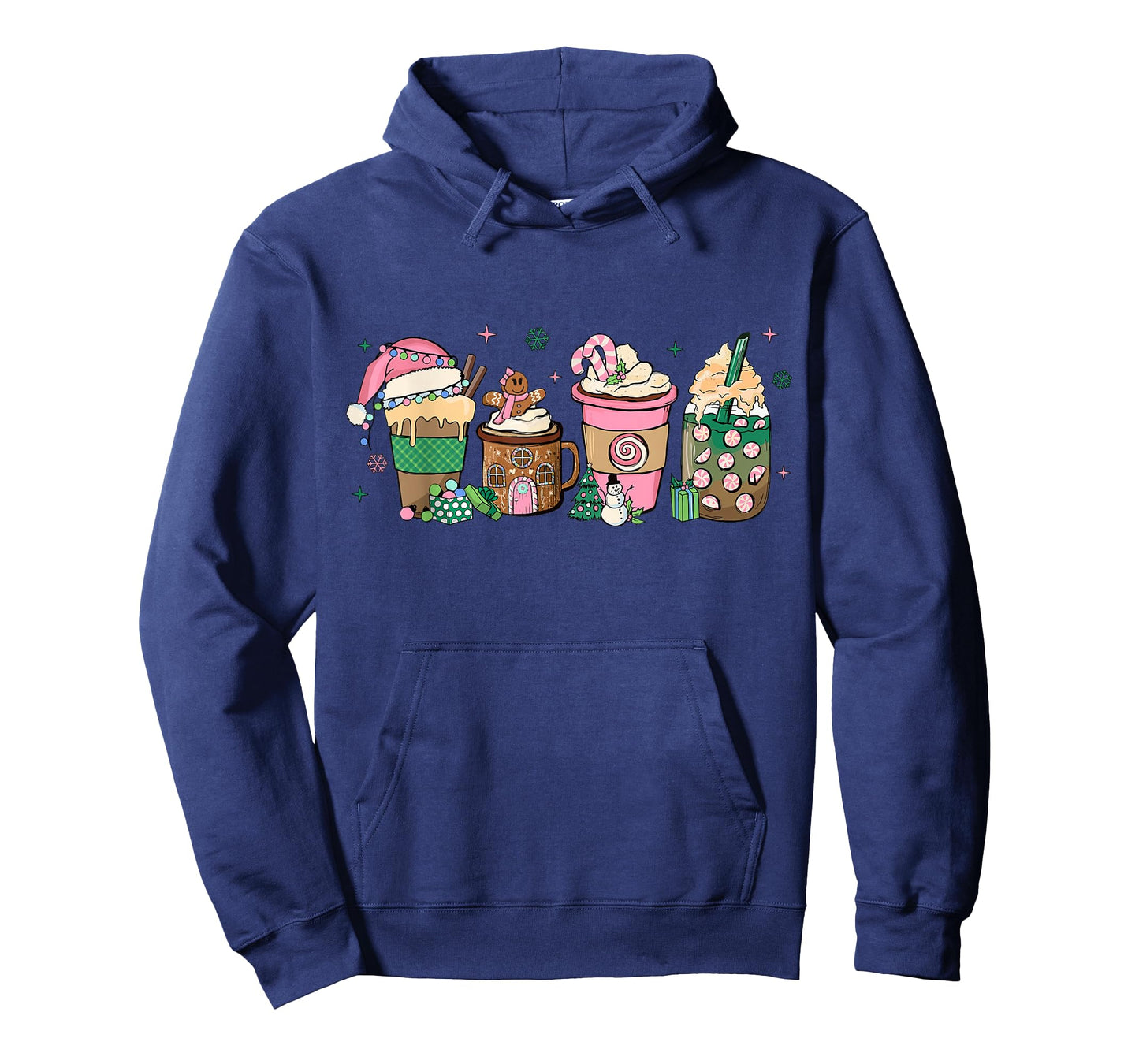 Coffee Christmas Gingerbread Pink Women Latte Cozy Winter T-Shirt