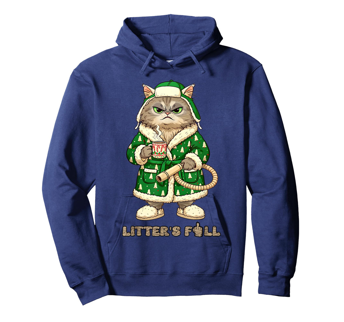Funny Christmas Cat Litter Full’s Men Women Meme Xmas T-Shirt